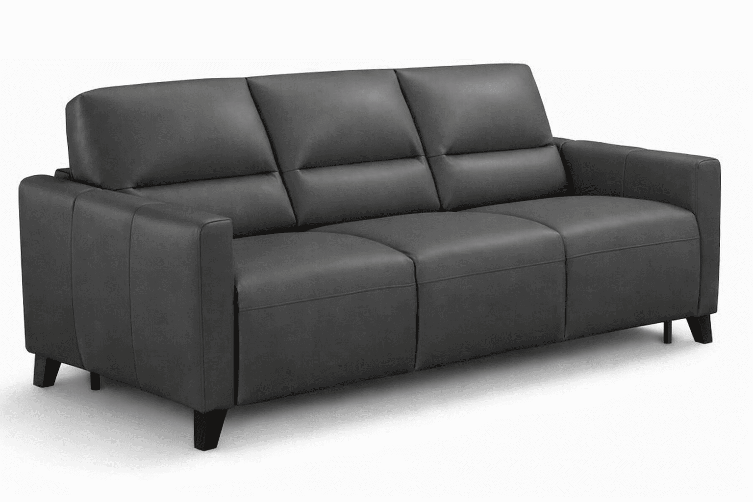 Guily Leather Queen-Sized Leather Sofabed with One-Handed Operation
