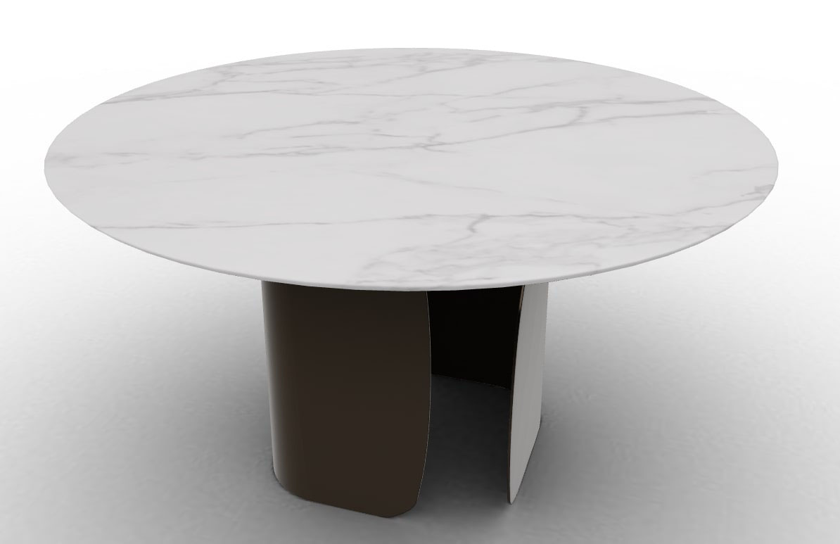 Twins Metal/Ceramic Round Dining Table