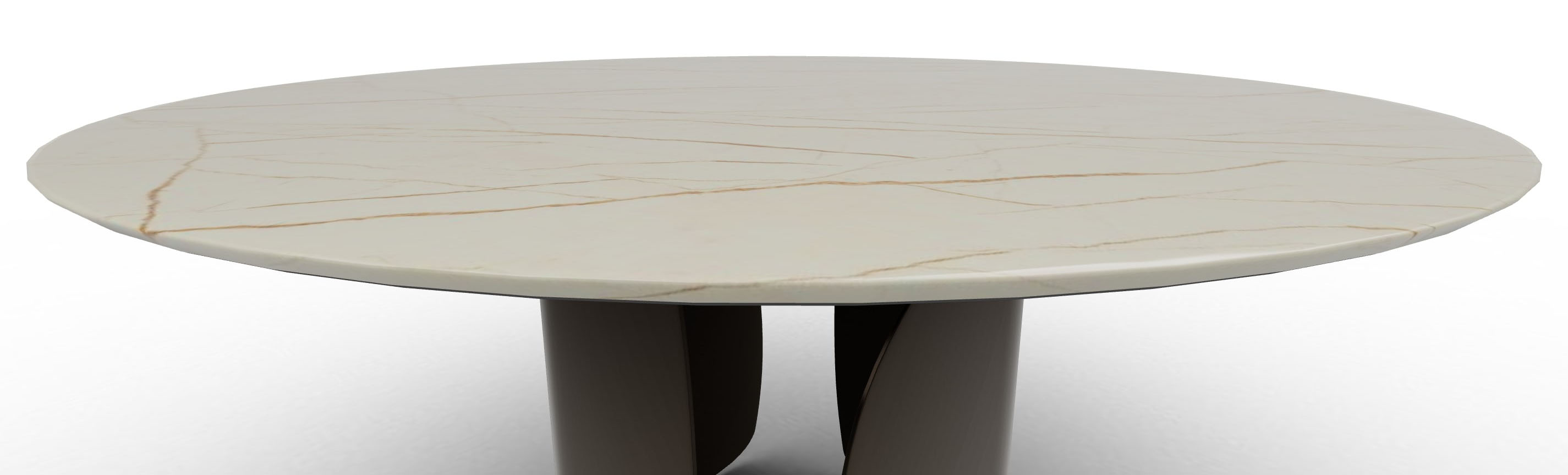 Twins Metal/Ceramic Round Dining Table