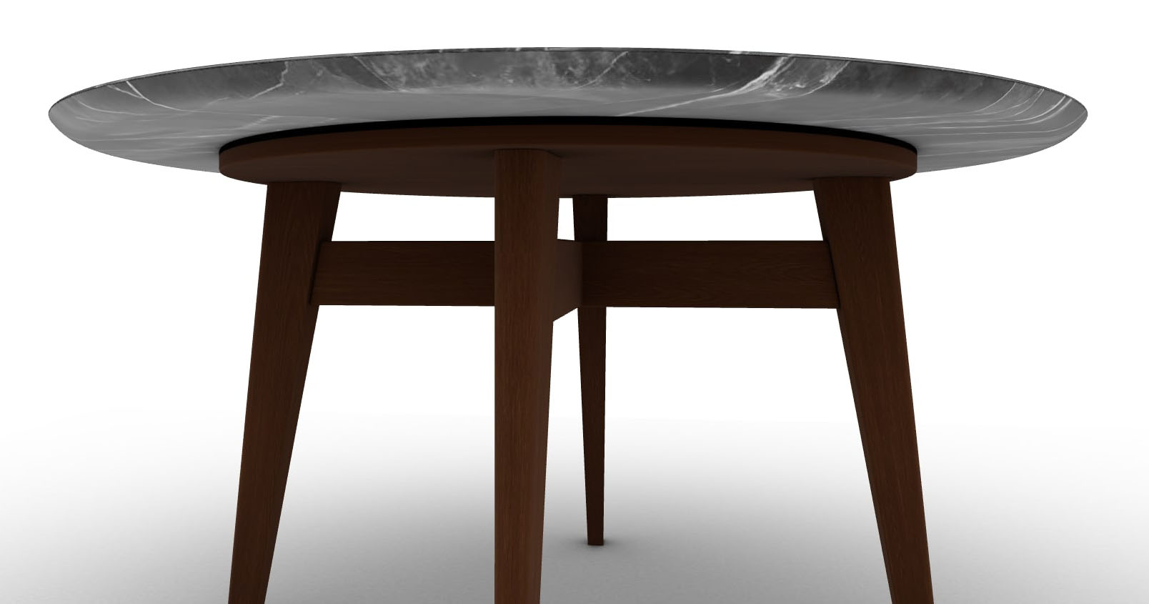 Abrey Wood/Ceramic Round Dining Table