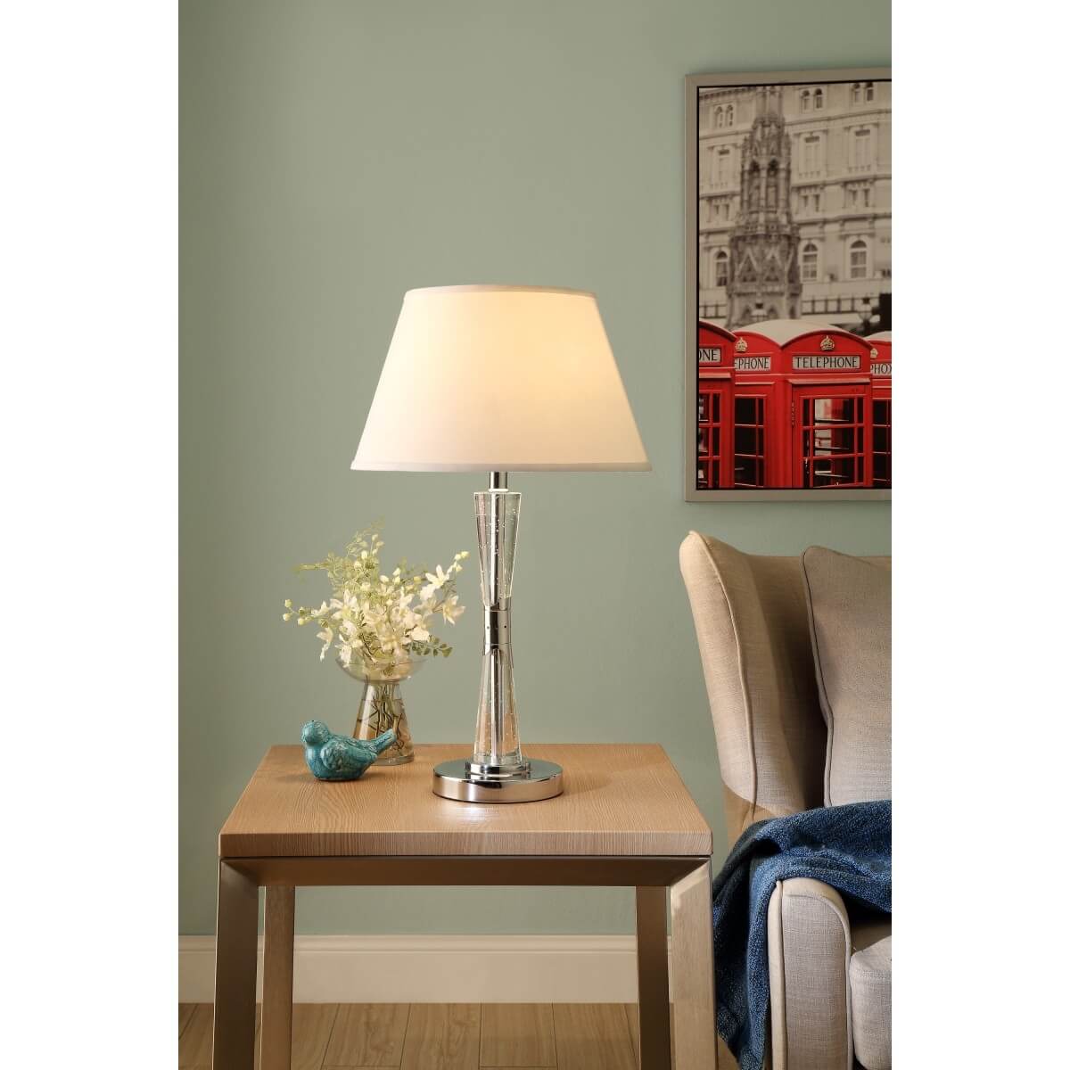 Transect Metal/Fabric Table Lamp by Homelegance