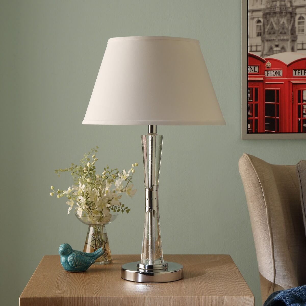 Transect Metal/Fabric Table Lamp by Homelegance