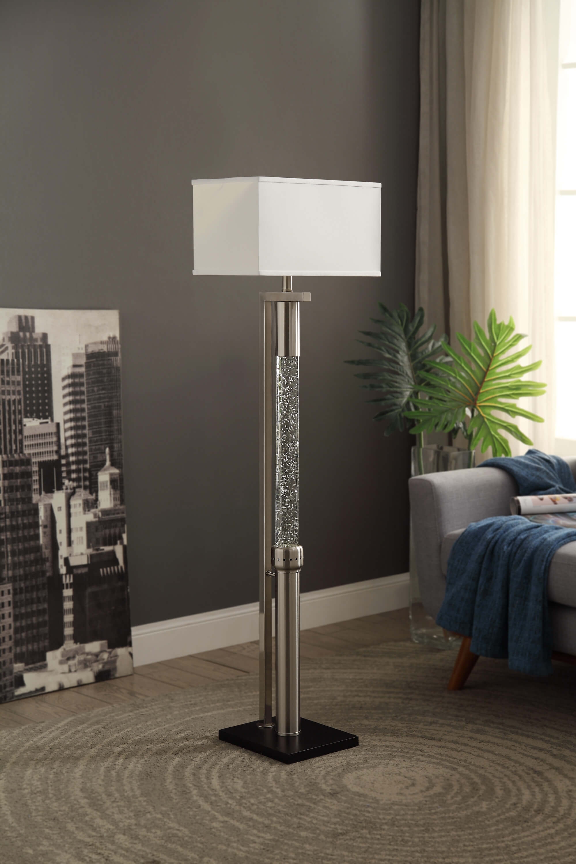 Noura Metal/Fabric Floor Lamp
