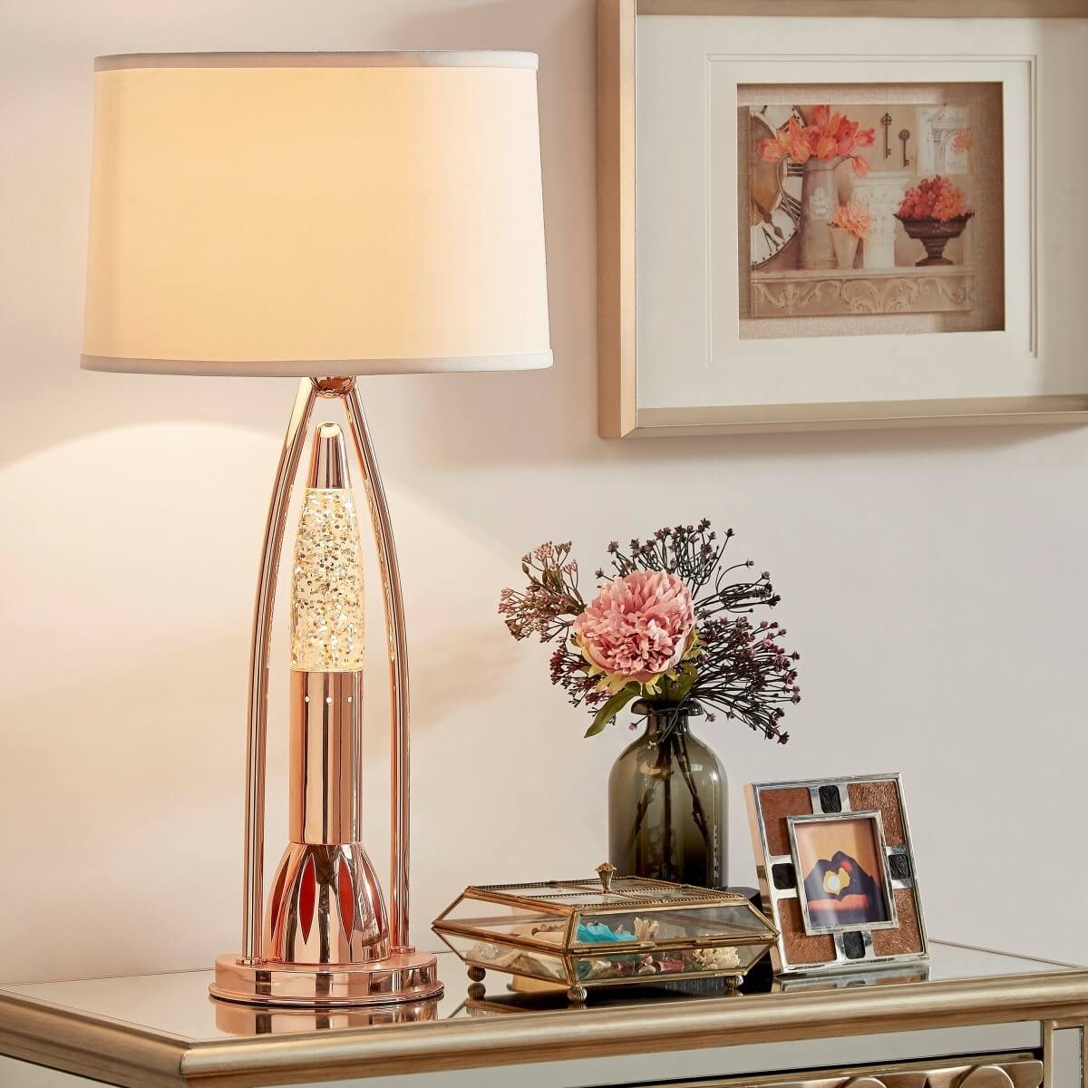 Lenora Metal/Fabric Table Lamp by Homelegance