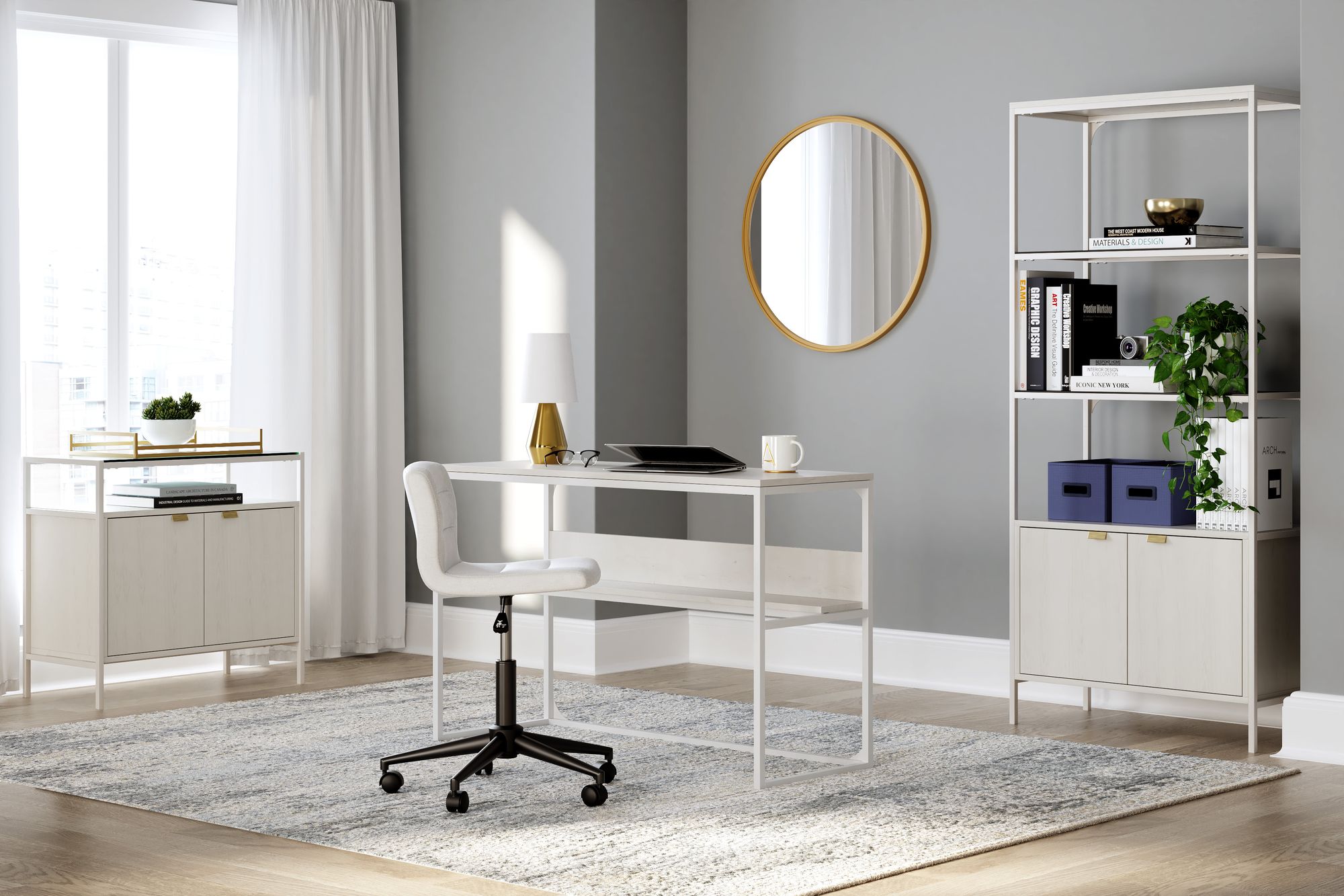 Deznee Wood/Melamine Home Office Desk