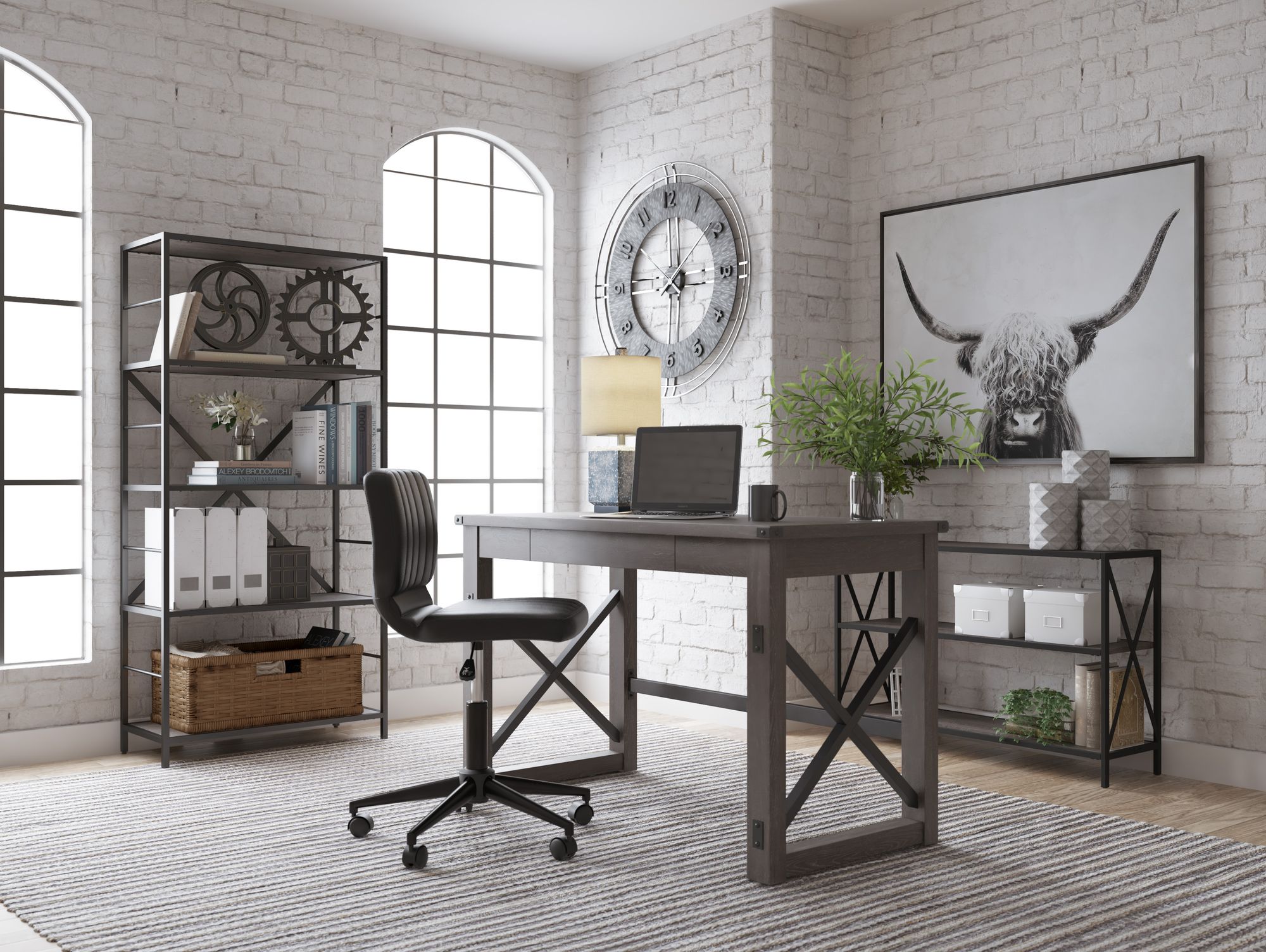 Freedan Wood Home Office Desk