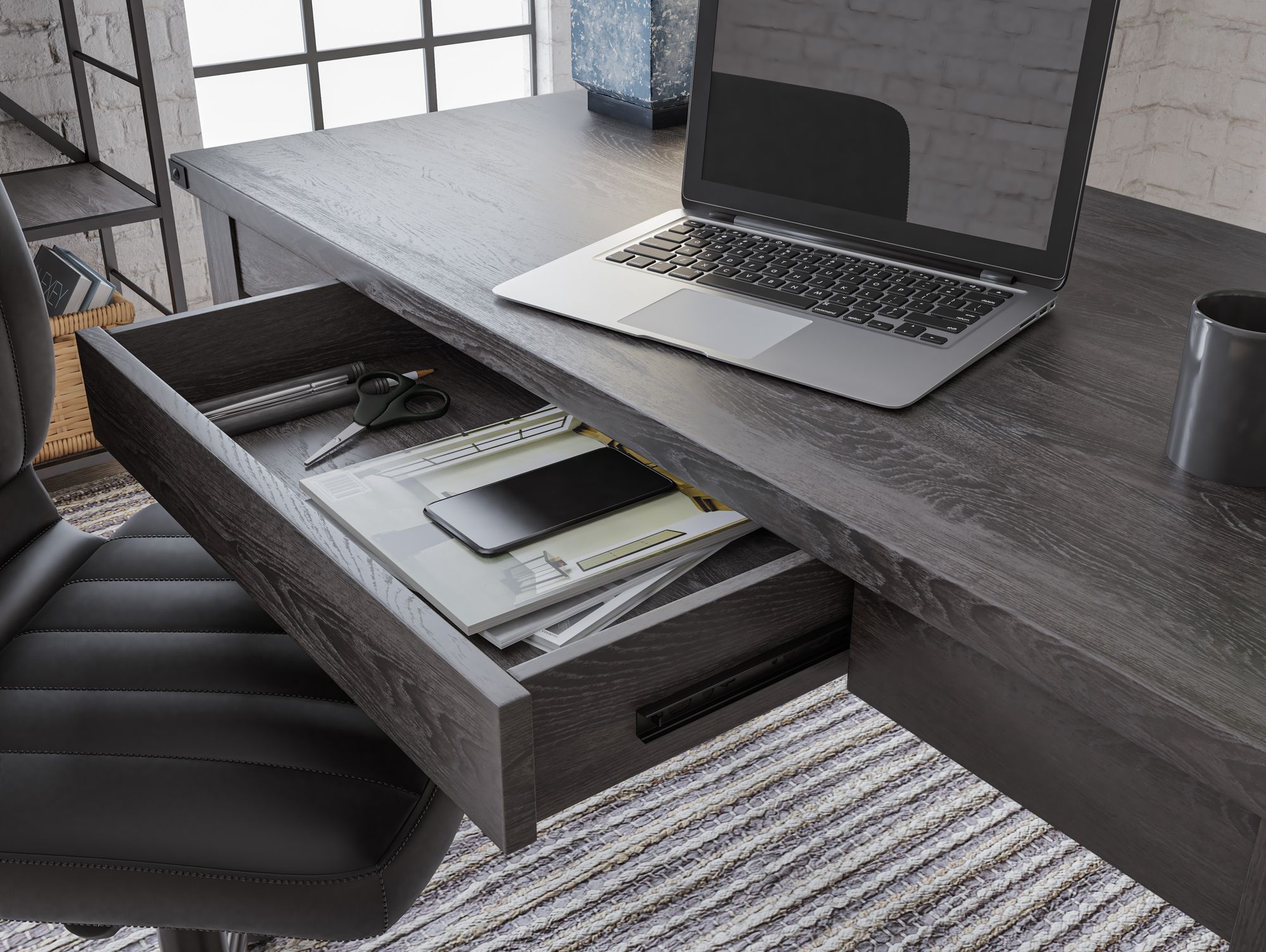 Freedan Wood Home Office Desk