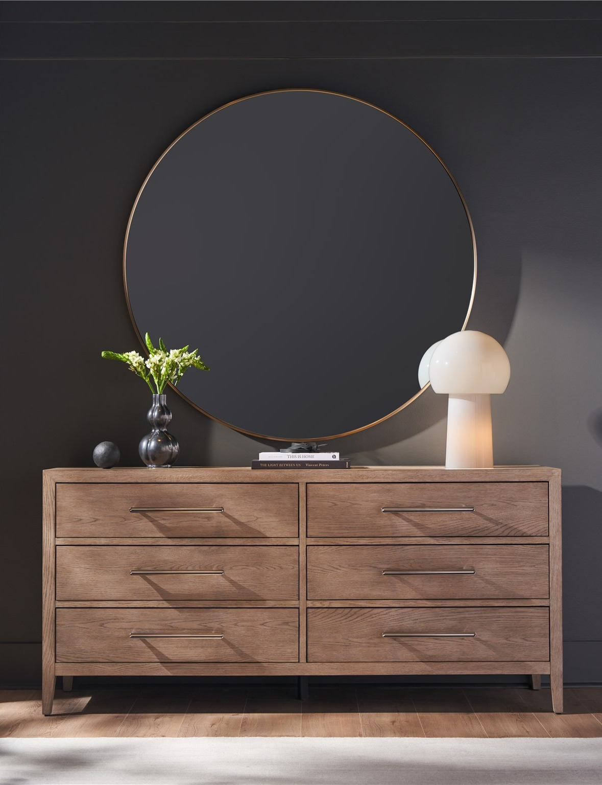 Cove Wood Double Dresser w/6 Drawers