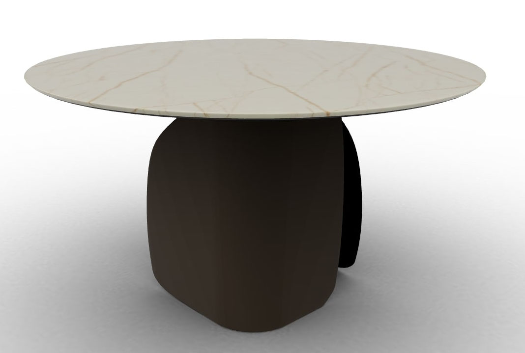 Twins Metal/Ceramic Round Dining Table