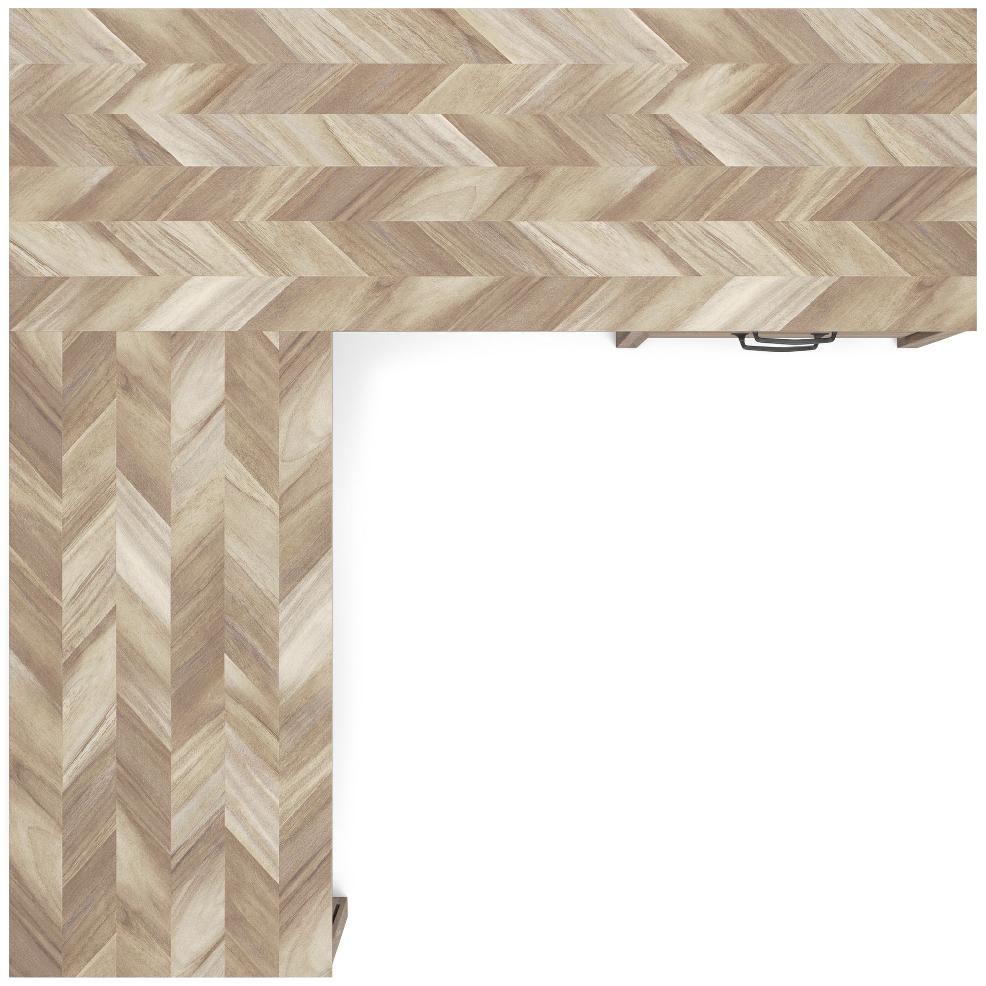 Battelle MDF/Plywood 60" Home Office Desk with Return