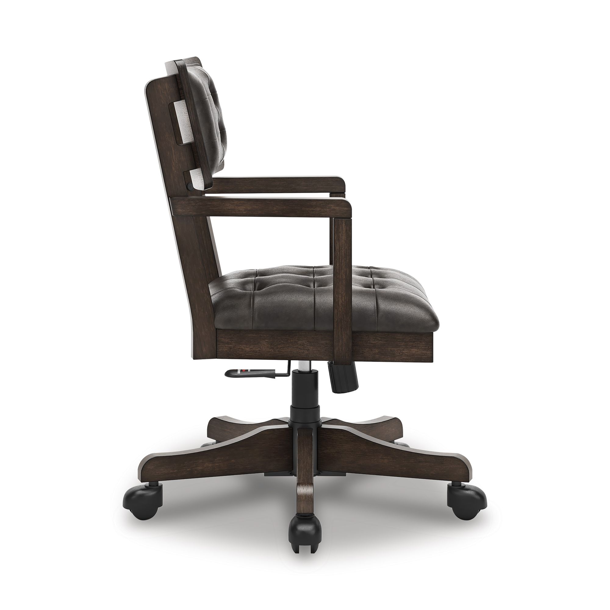 Breckington Wood/Faux Leather Home Office Desk Chair