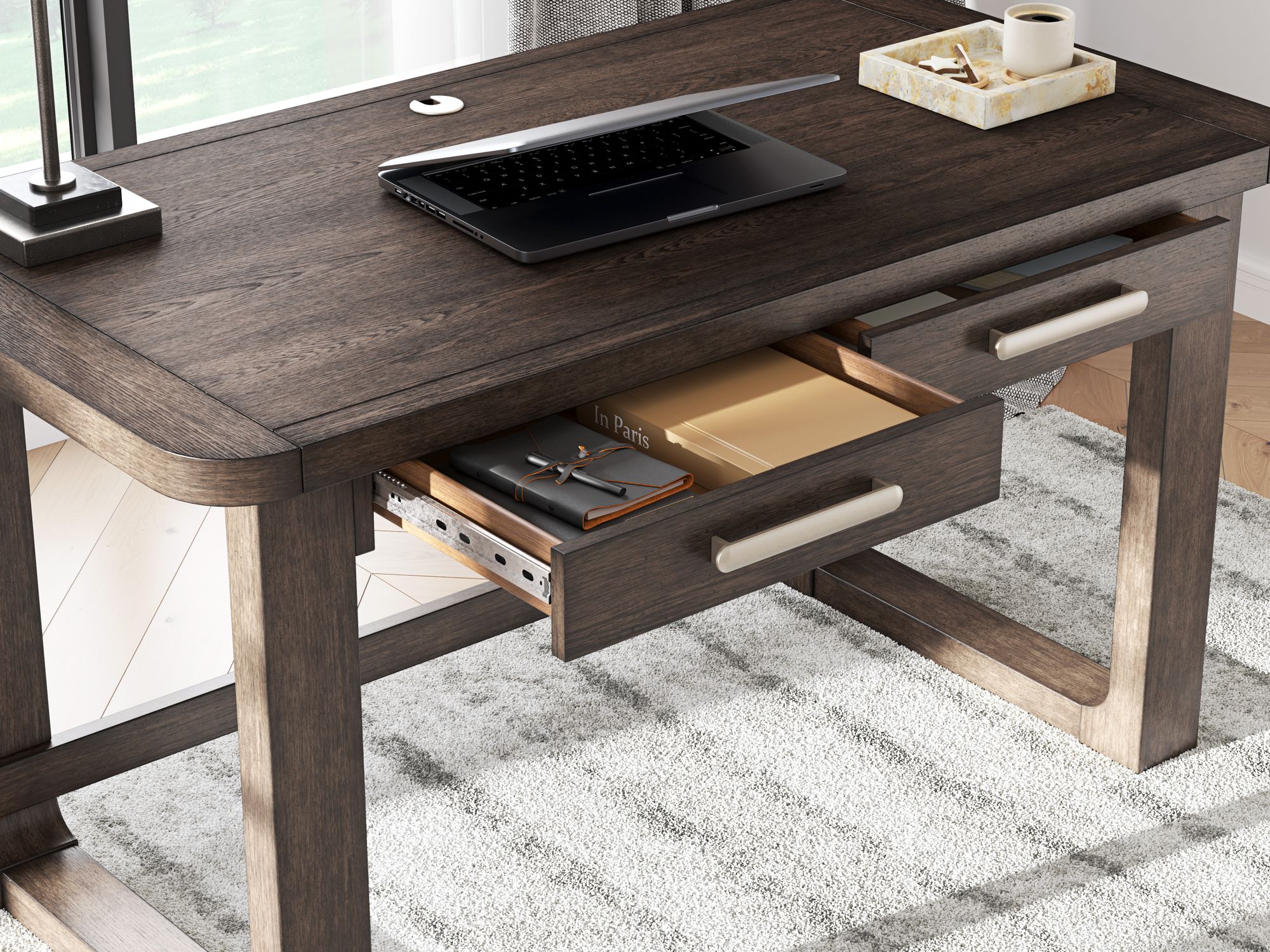 Breckington Wood/MDF Home Office Desk
