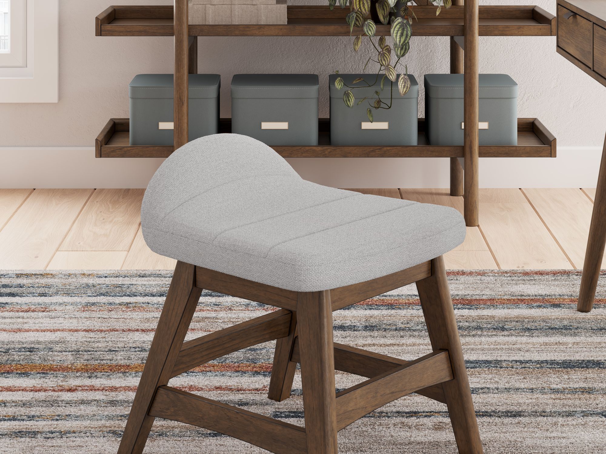 Lyncott Wood/Fabric Home Office Desk Chair
