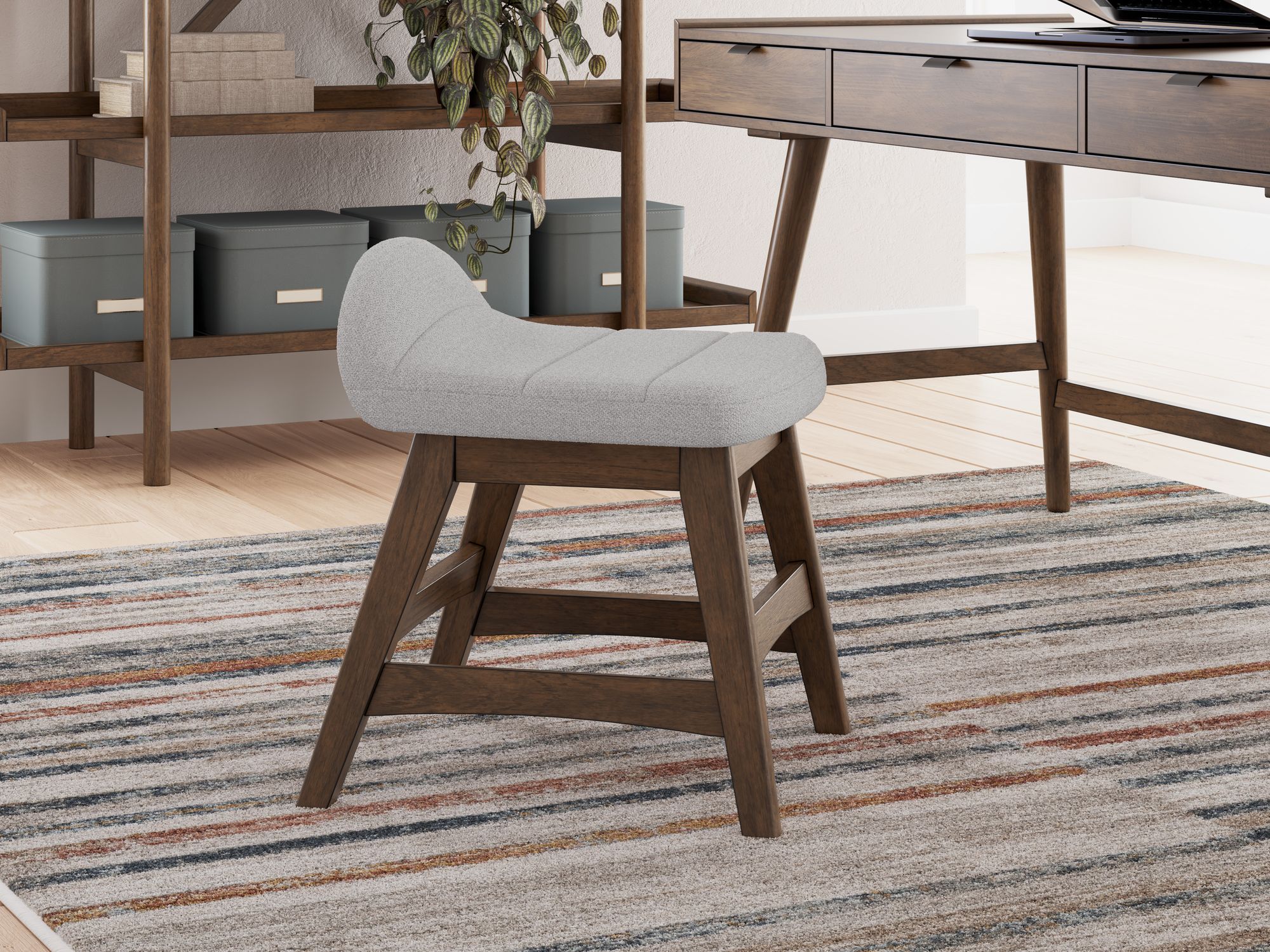 Lyncott Wood/Fabric Home Office Desk Chair