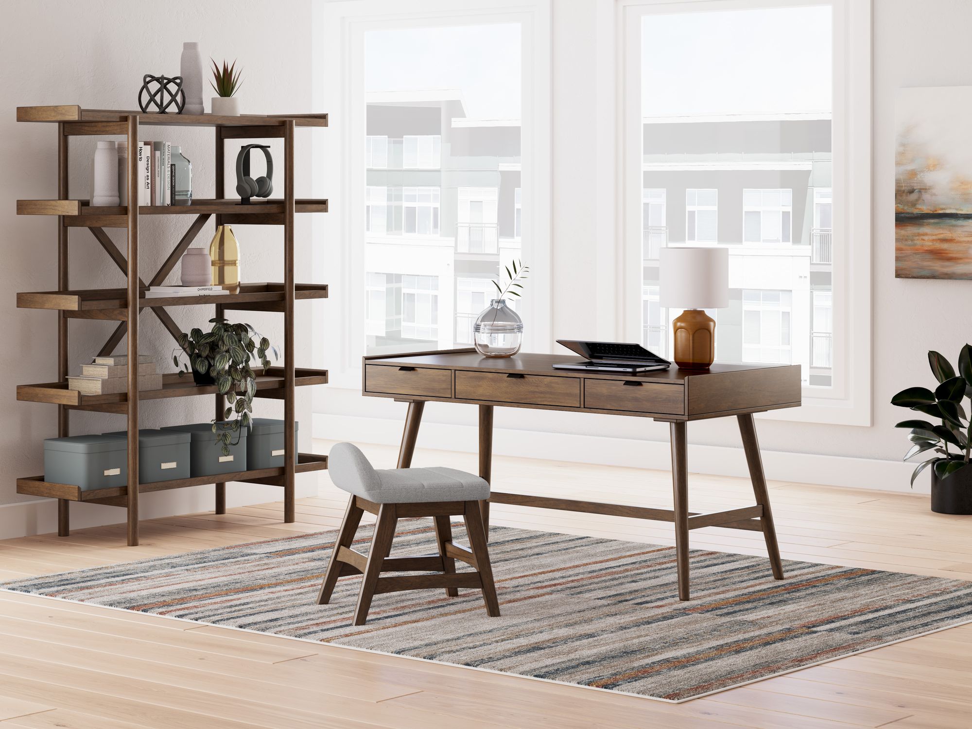 Lyncott Wood/MDF Home Office Desk