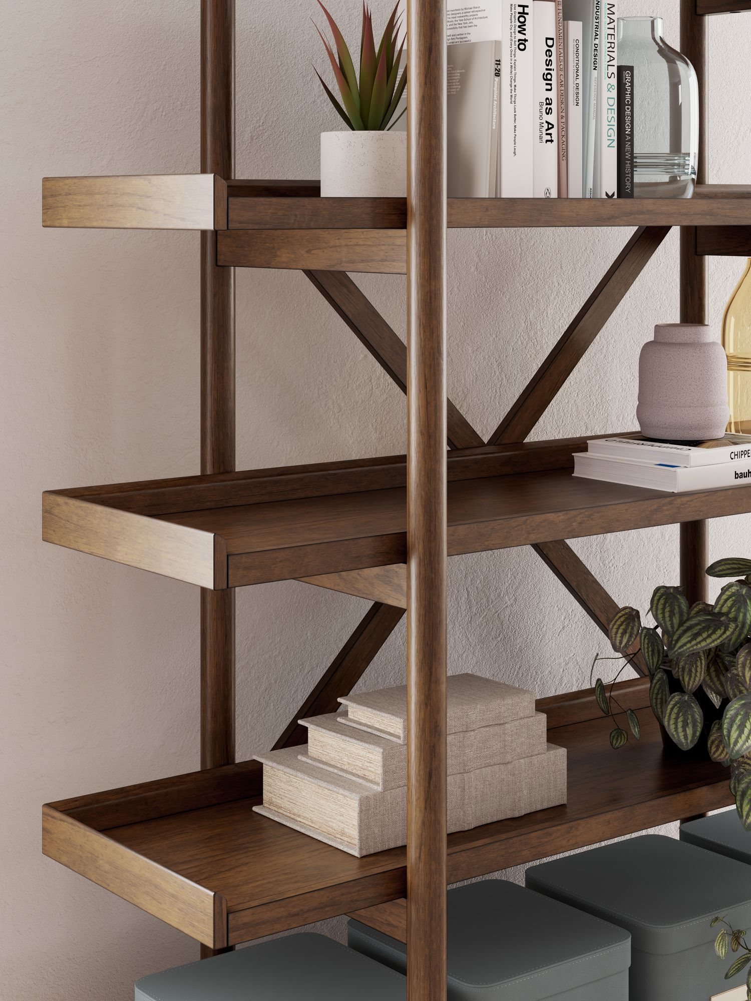 Lyncott Wood/MDF Bookcase