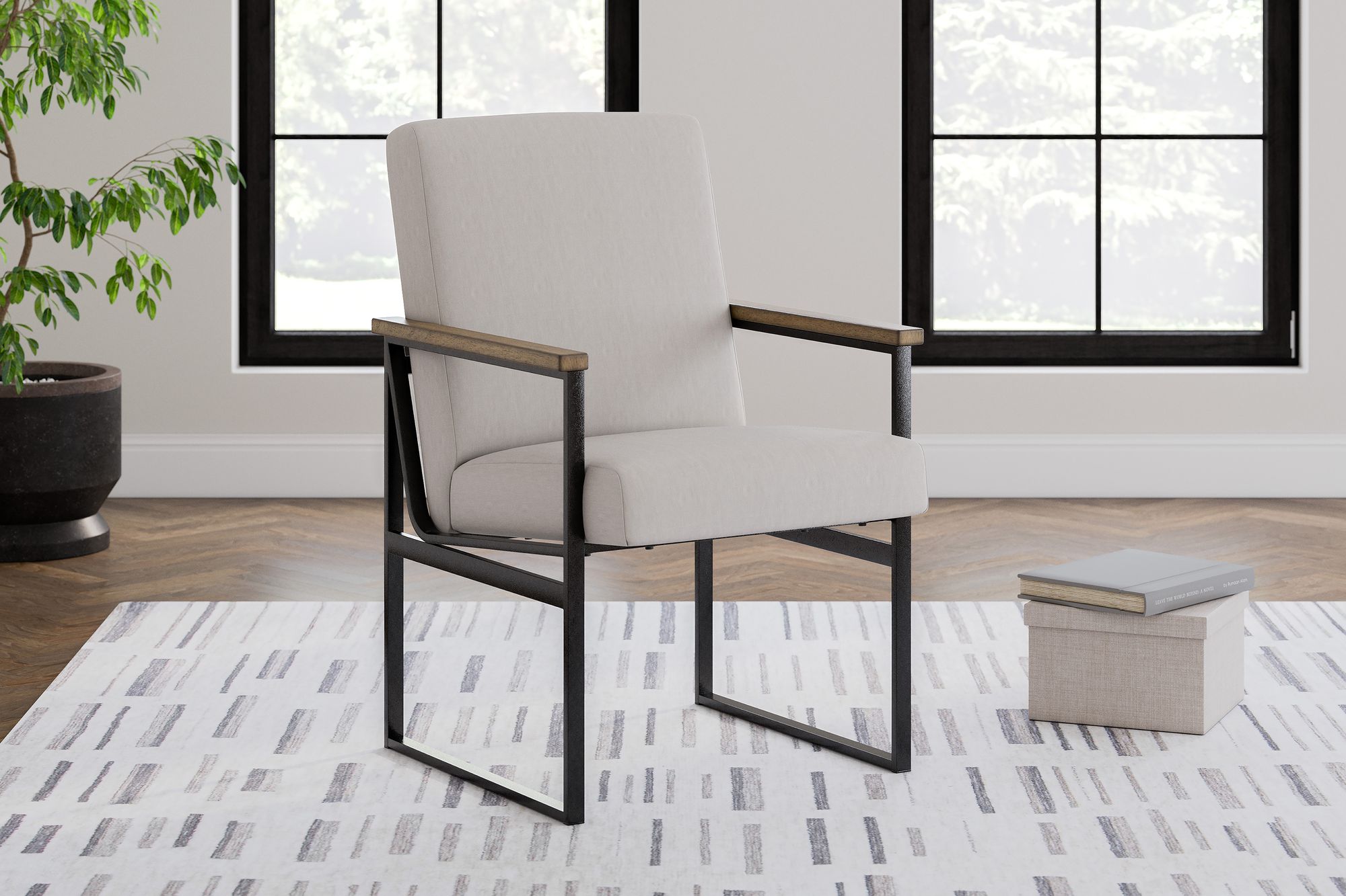Montia Metal/Fabric Home Office Desk Chair