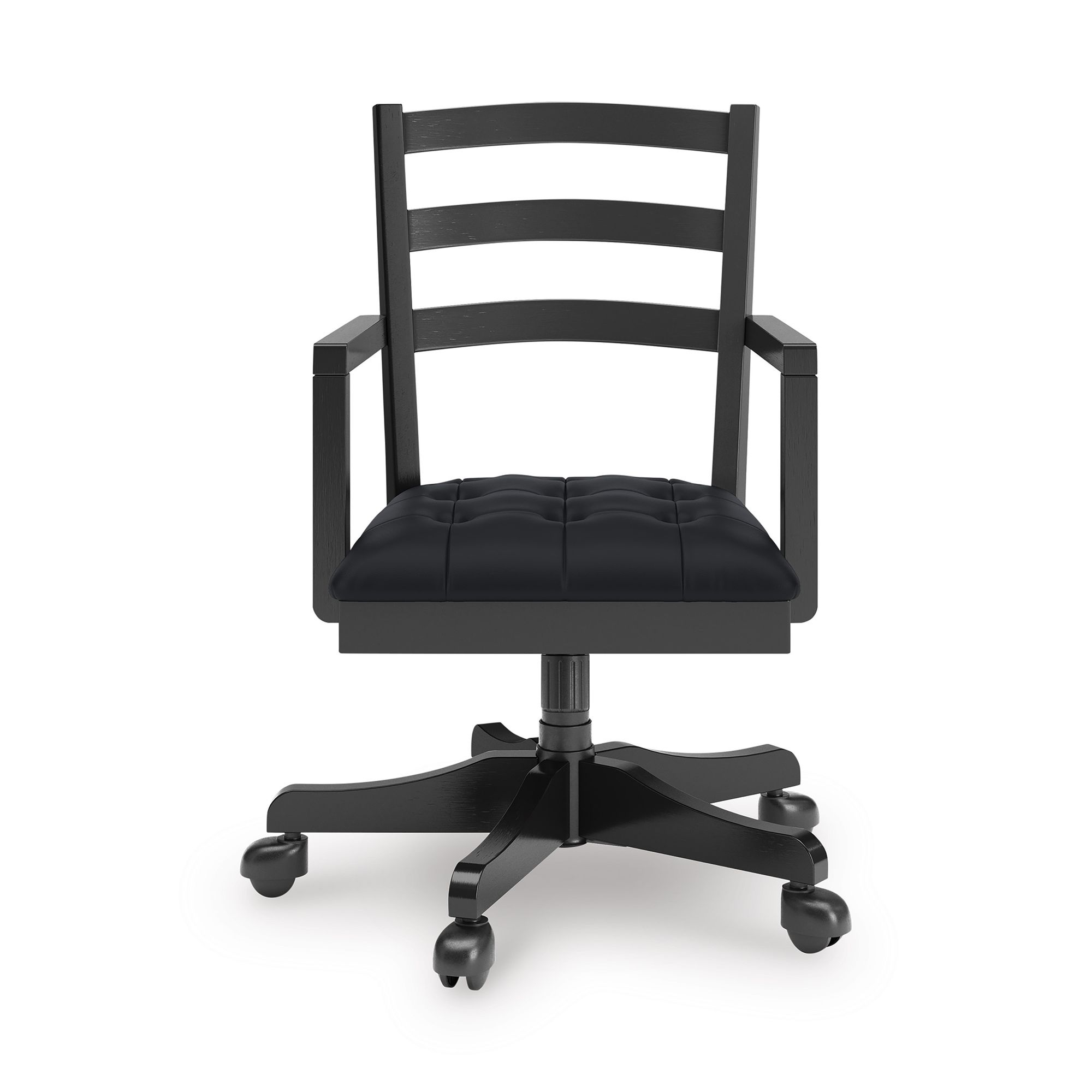 Wildenauer Wood/Fabric Home Office Swivel Desk Chair