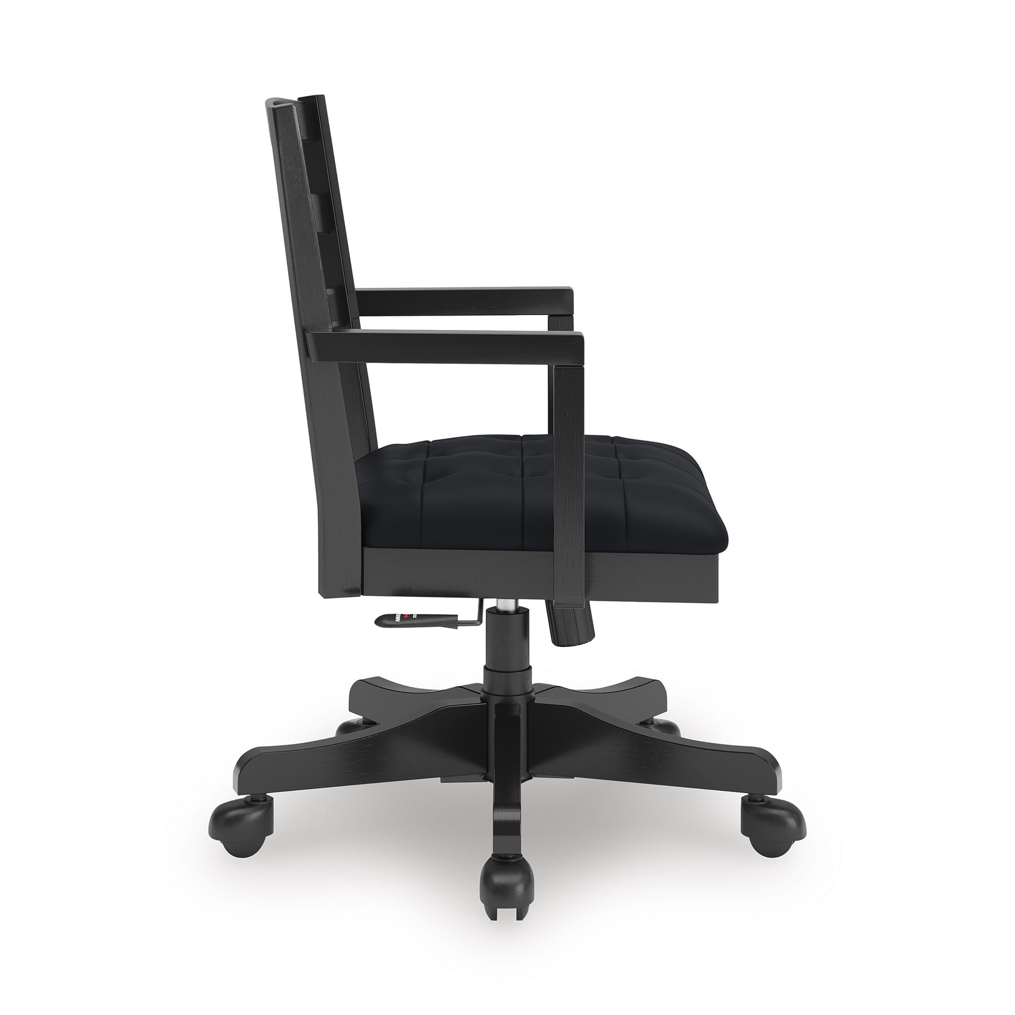 Wildenauer Wood/Fabric Home Office Swivel Desk Chair