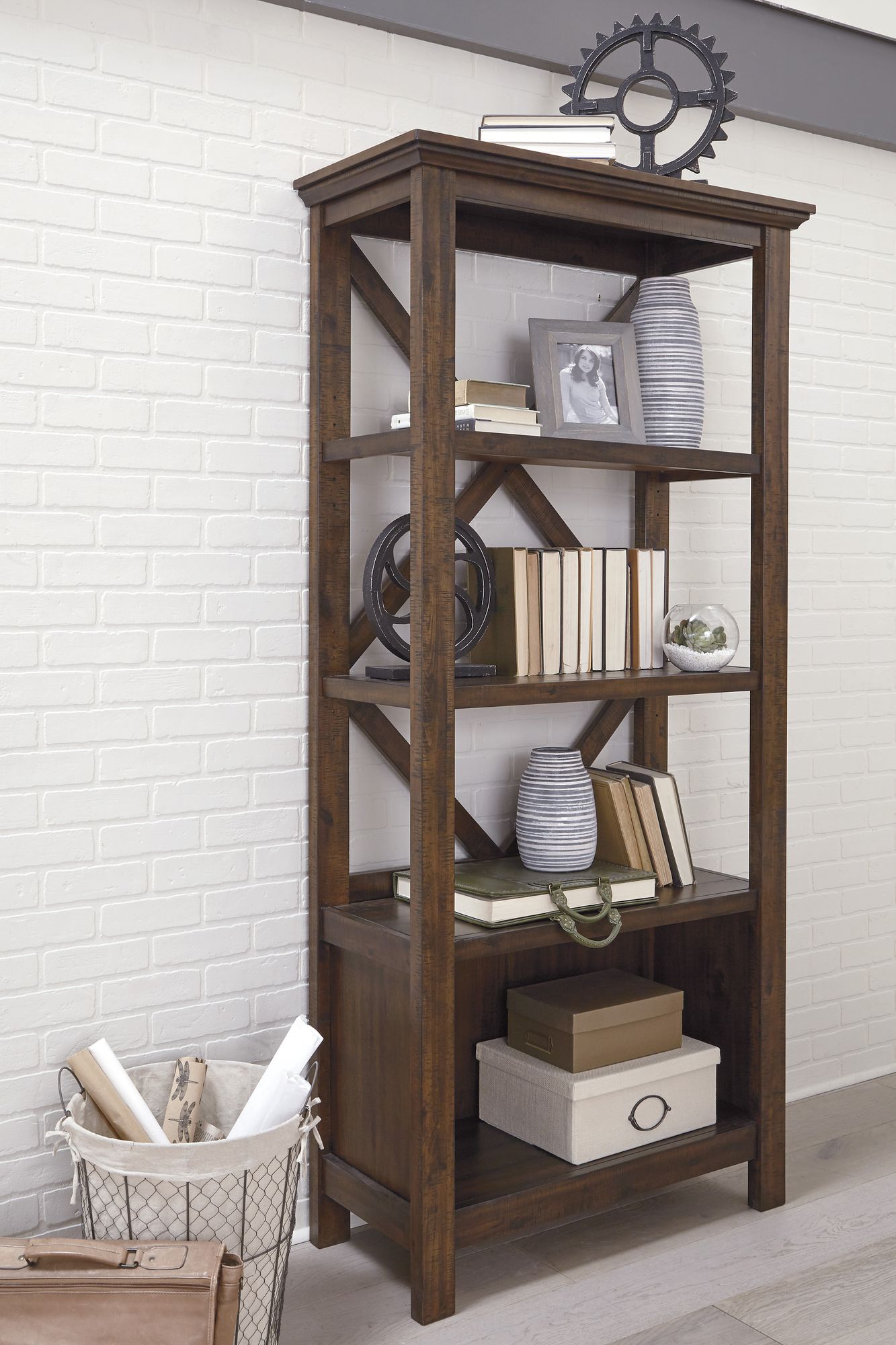Baldridge Wood Large Bookcase