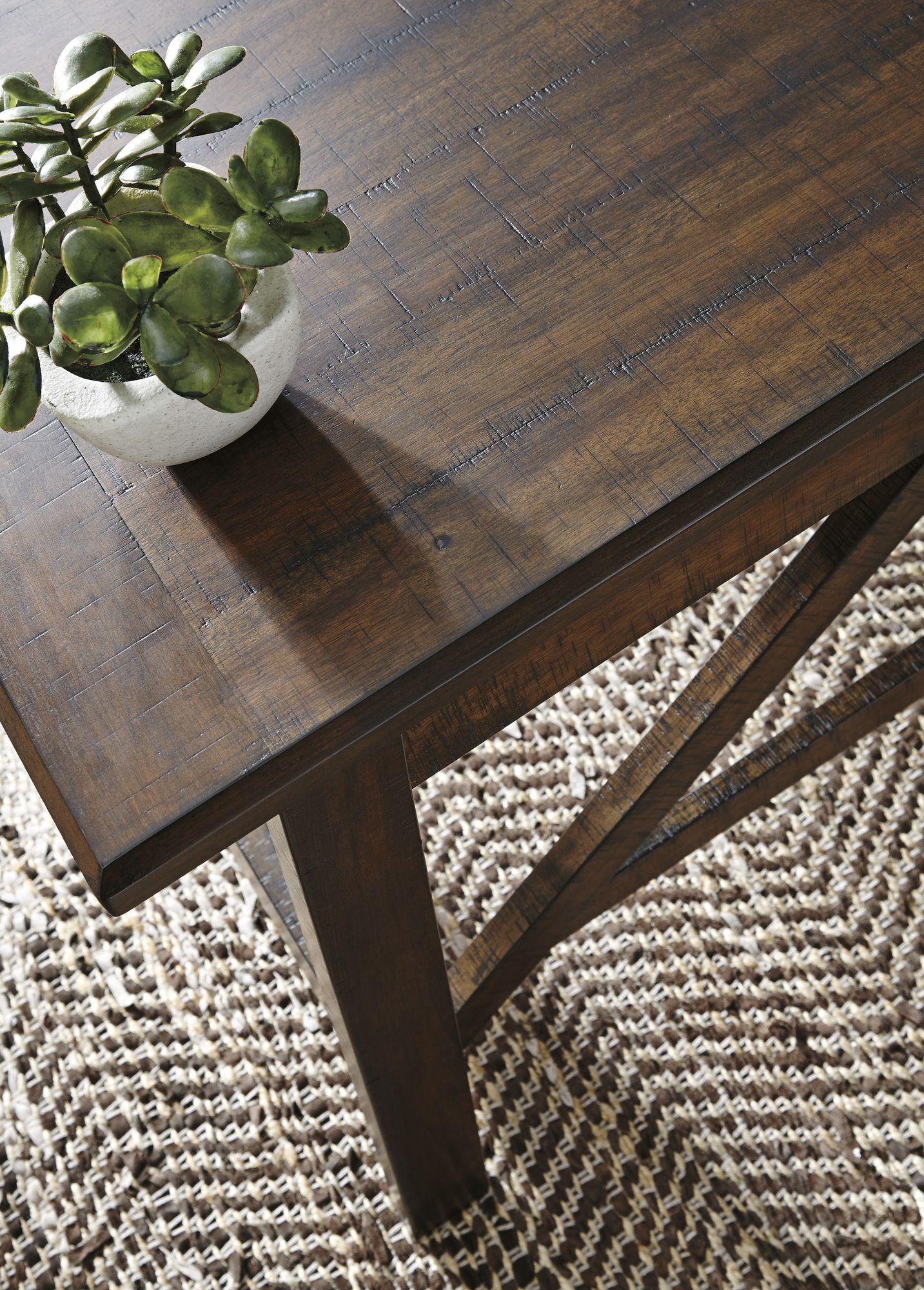 Baldridge Wood Home Office Large Leg Desk