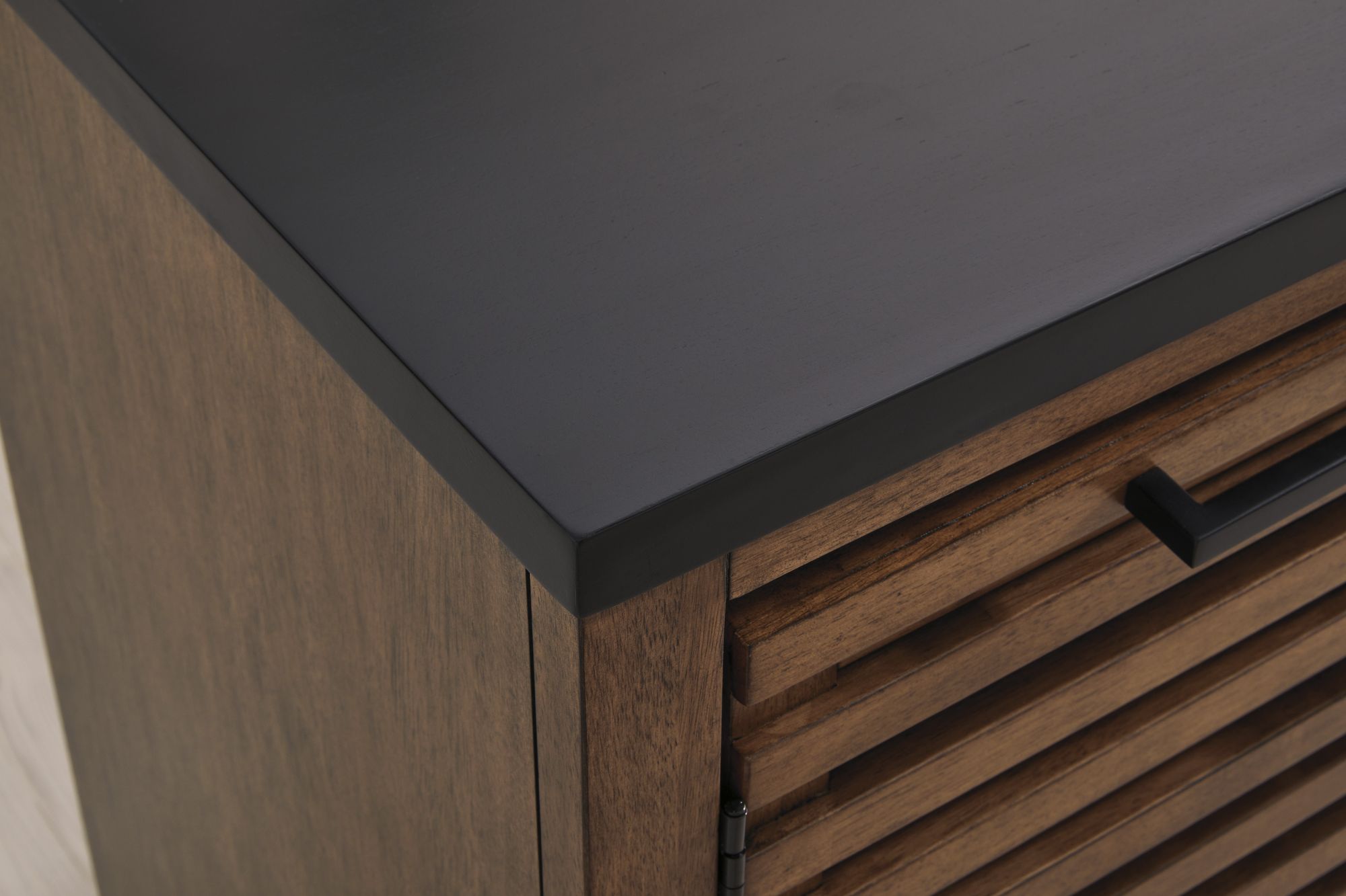 Kallari Wood/MDF Credenza with Desk Return