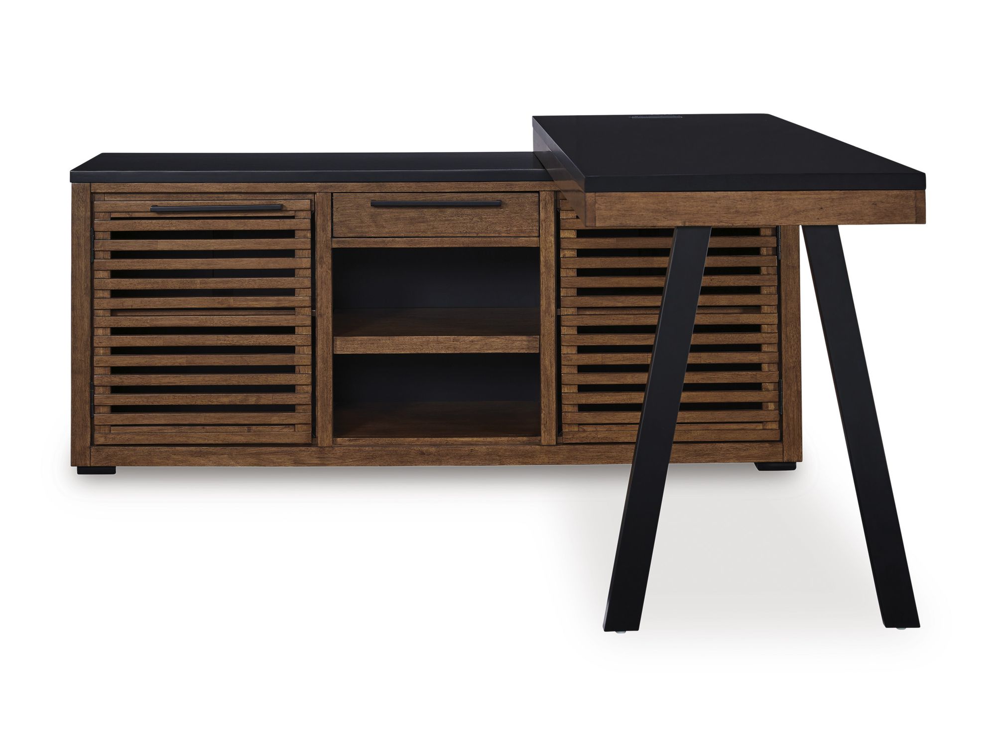 Kallari Wood/MDF Credenza with Desk Return