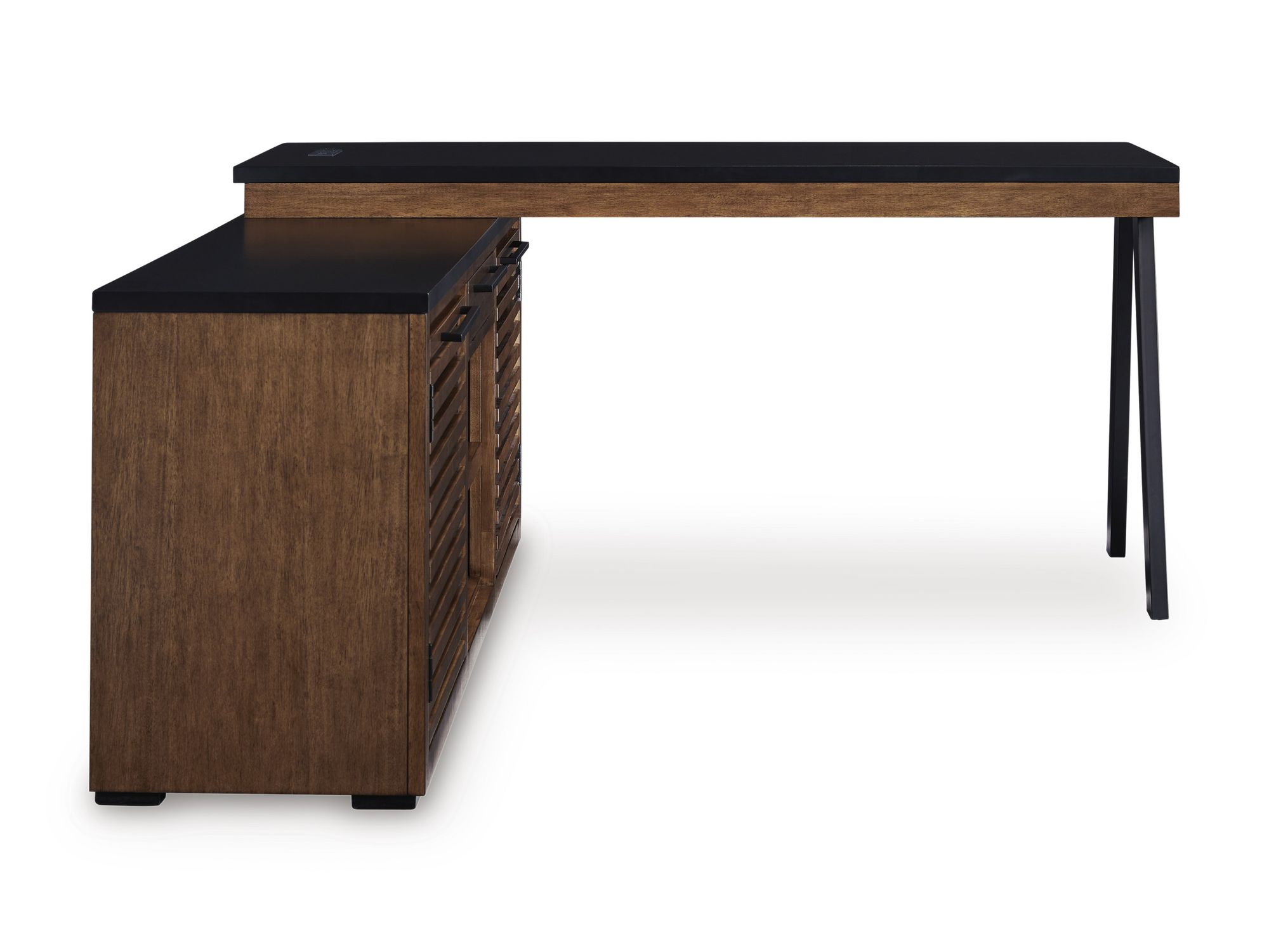 Kallari Wood/MDF Credenza with Desk Return