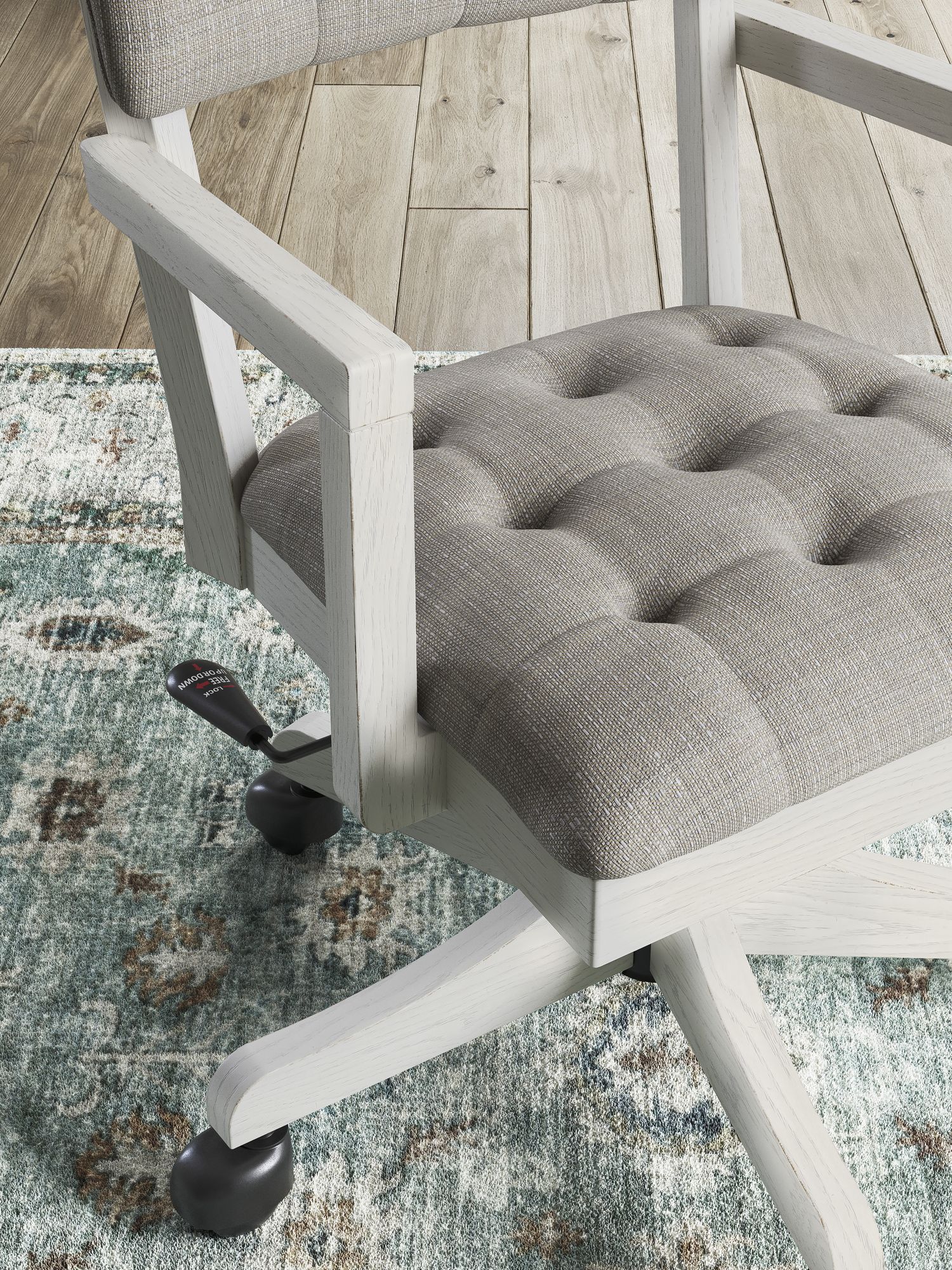 Robbinsdale Wood/Fabric Home Office Desk Chair