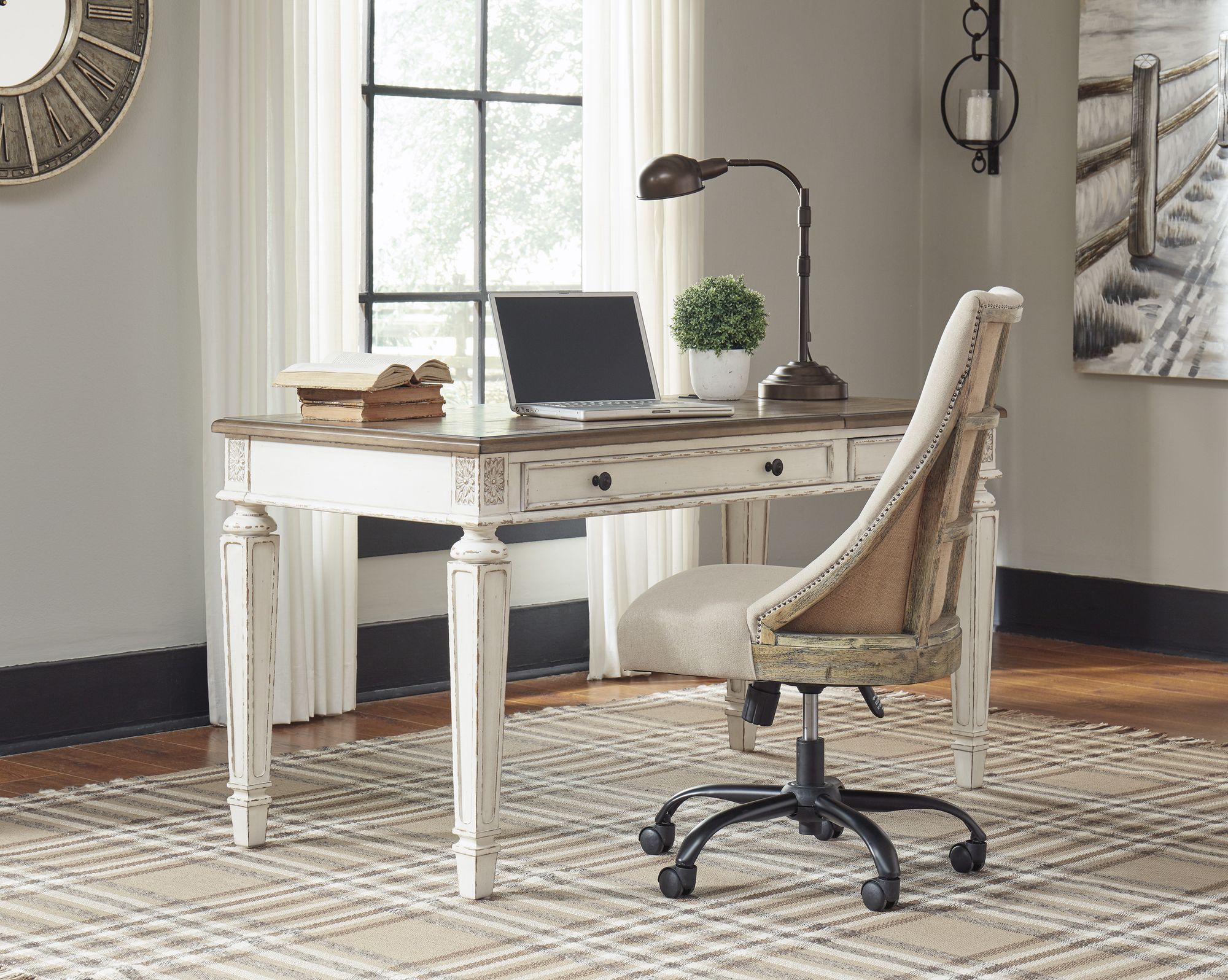 Realyn Wood Home Office Lift Top Desk
