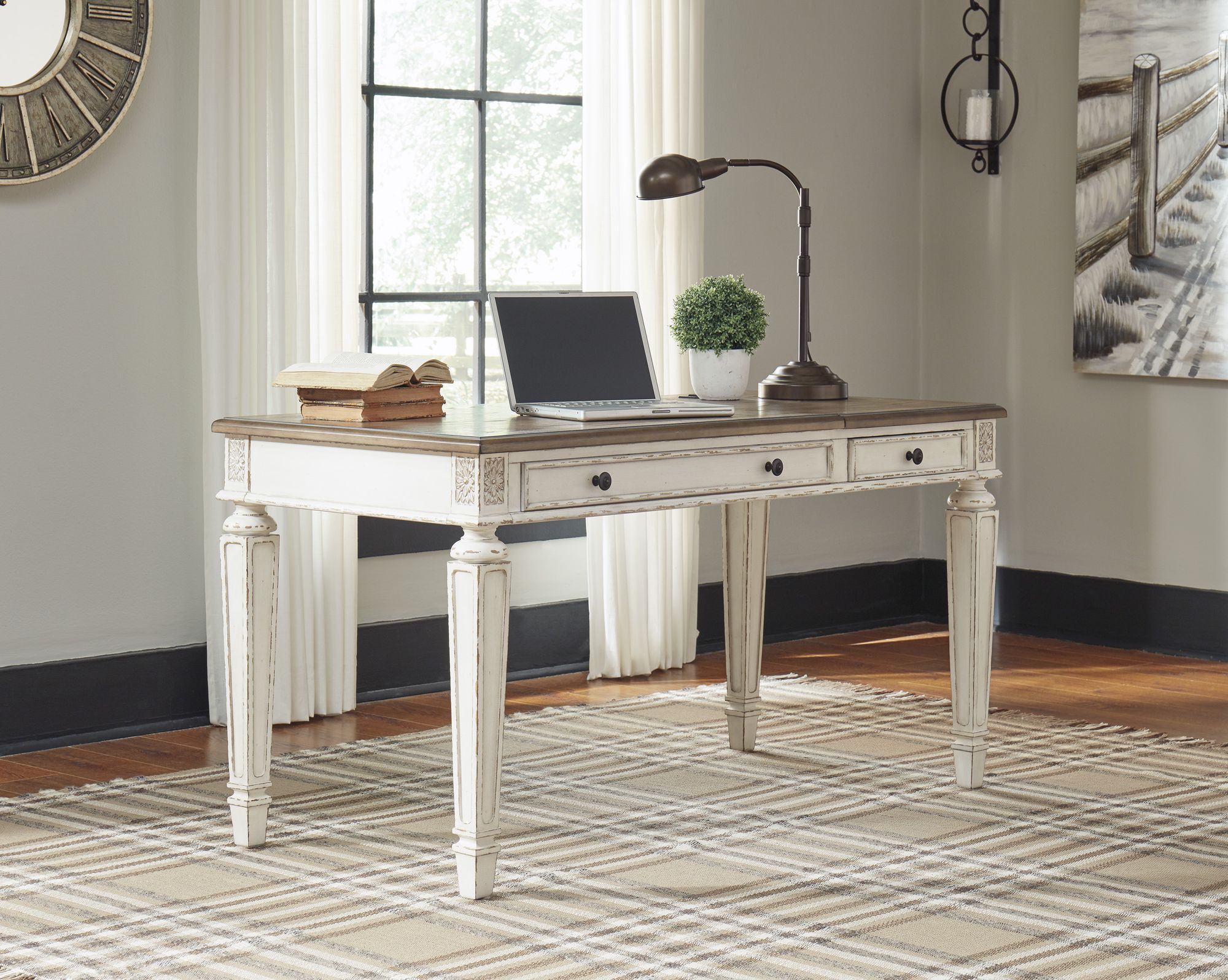 Realyn Wood Home Office Lift Top Desk