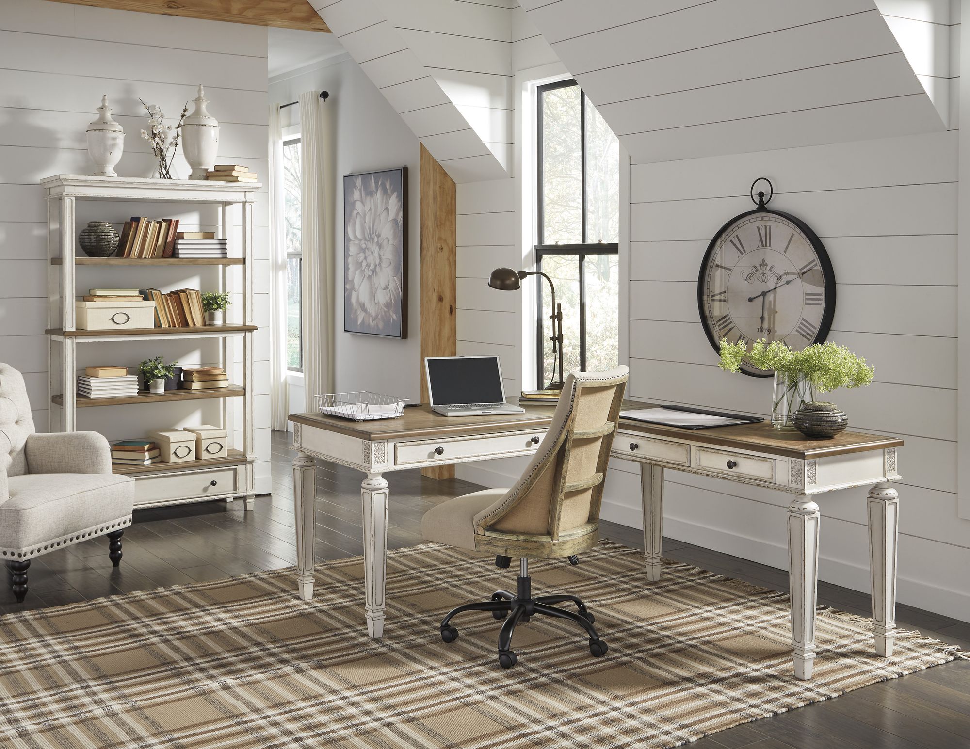 Realyn Wood 2-Piece Home Office Desk