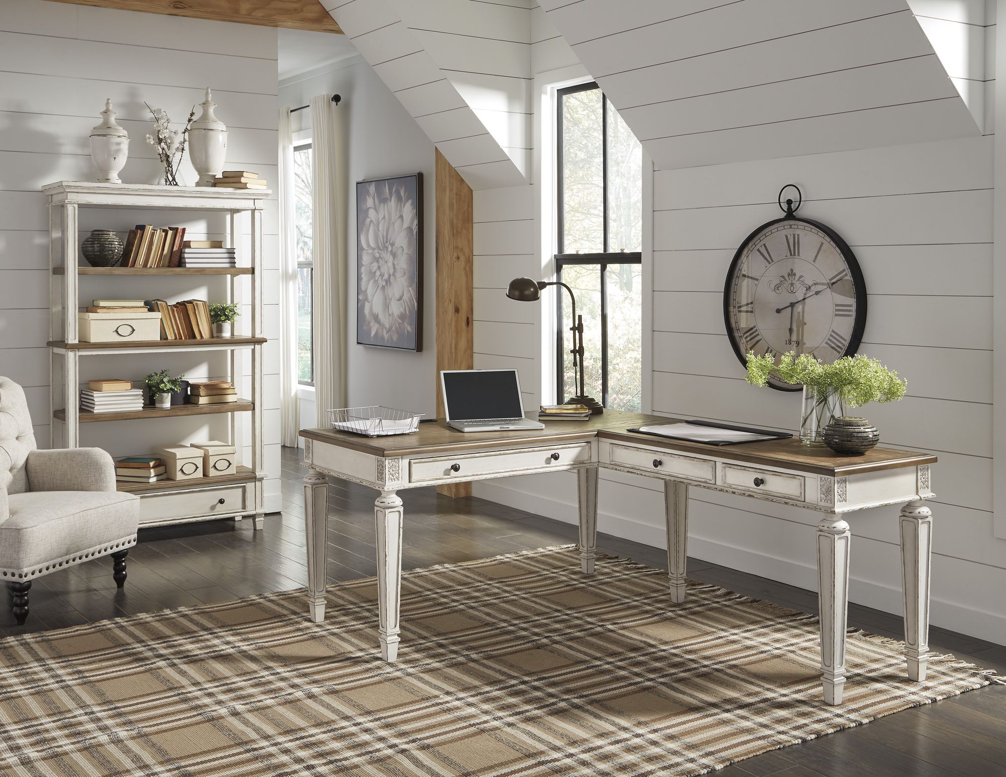 Realyn Wood 2-Piece Home Office Desk