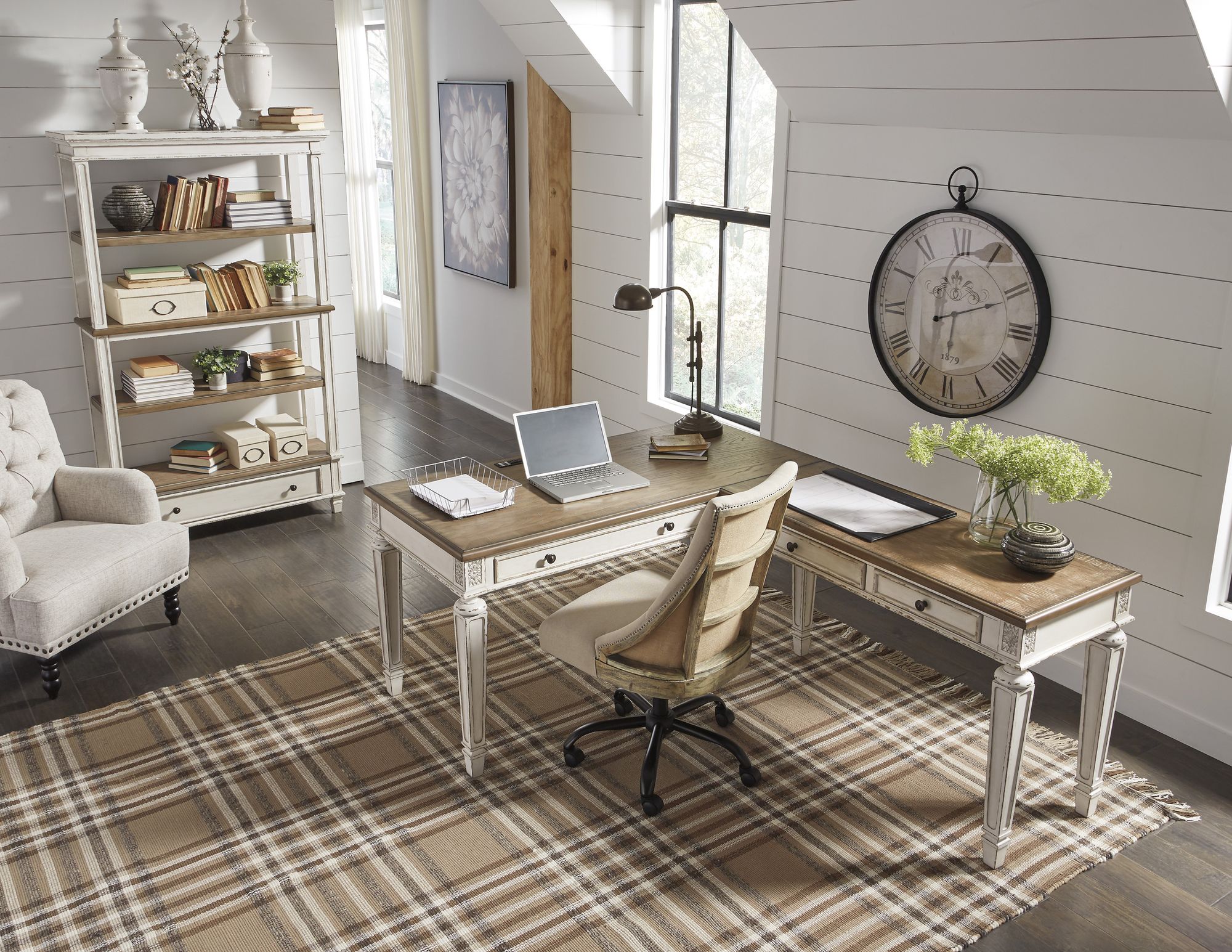 Realyn Wood 2-Piece Home Office Desk