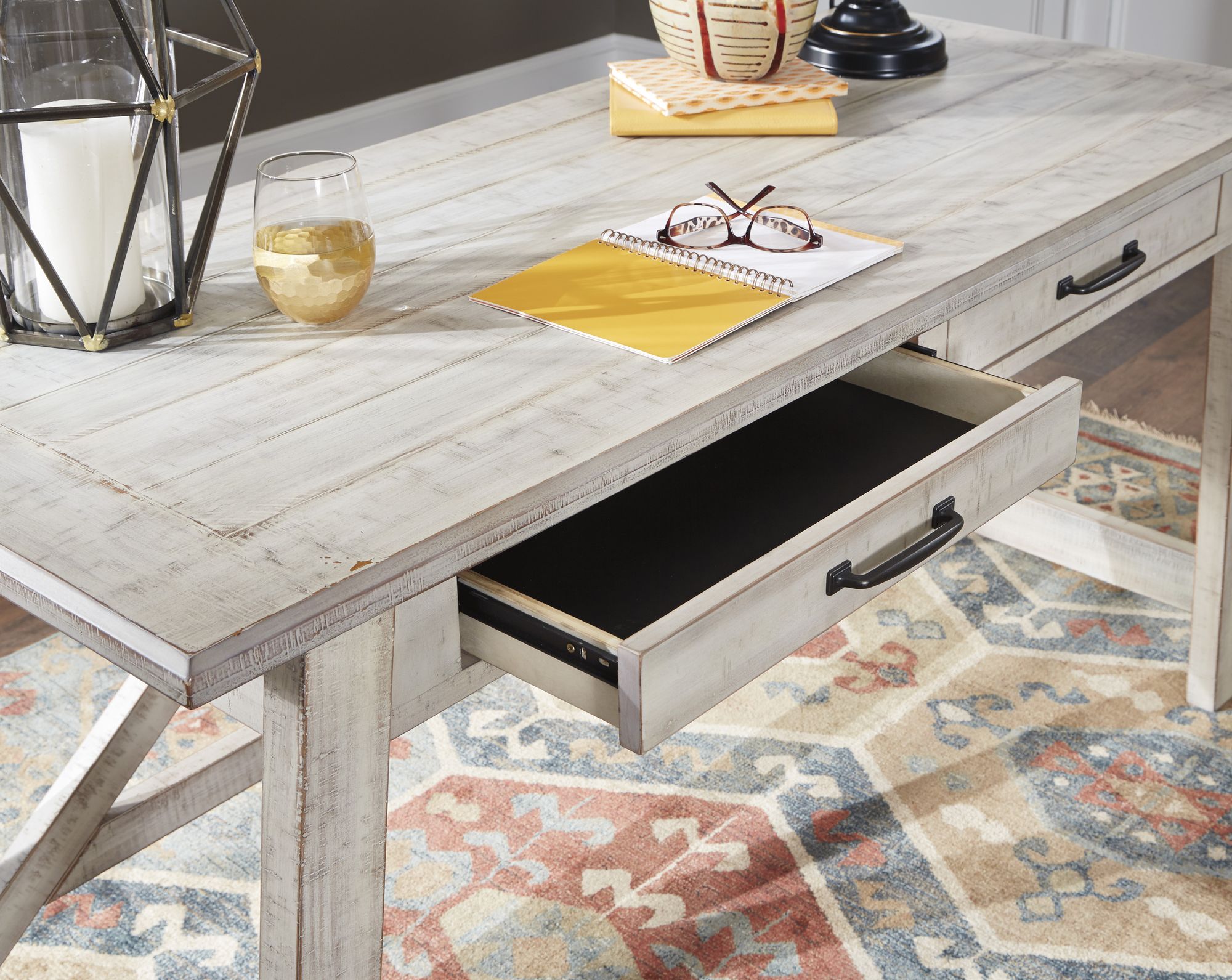 Carynhurst Wood Home Office Large Leg Desk