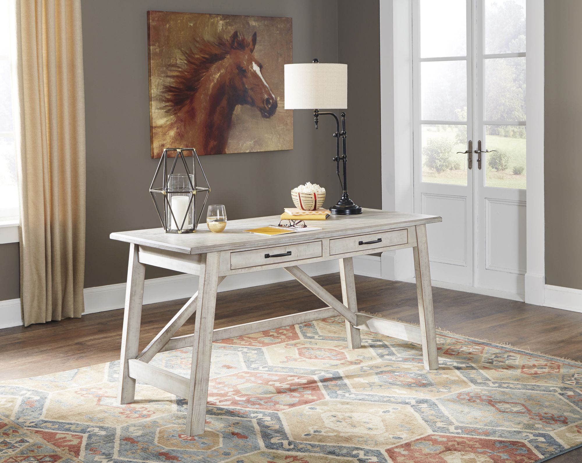 Carynhurst Wood Home Office Large Leg Desk