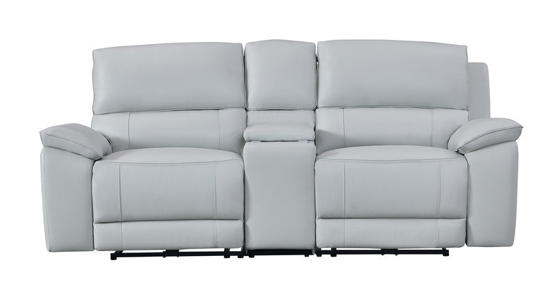 Hailey Leather/PVC Reclining Modular Loveseat