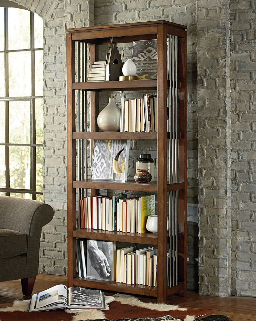 Hidden Treasures Wood 5-Tier Bookcase