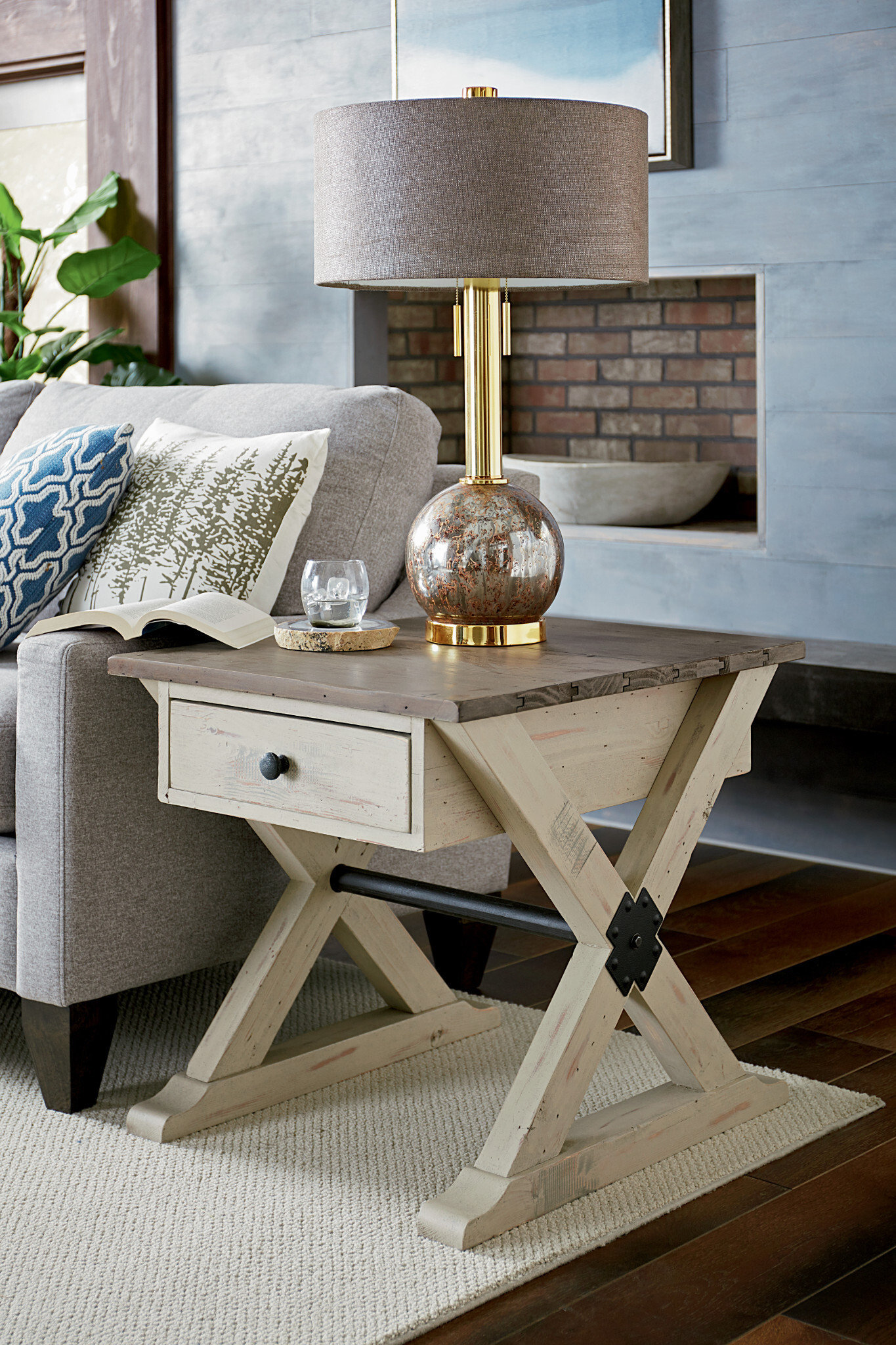 Reclamation Place 48-inch Wood Rectangular Coffee Table Set