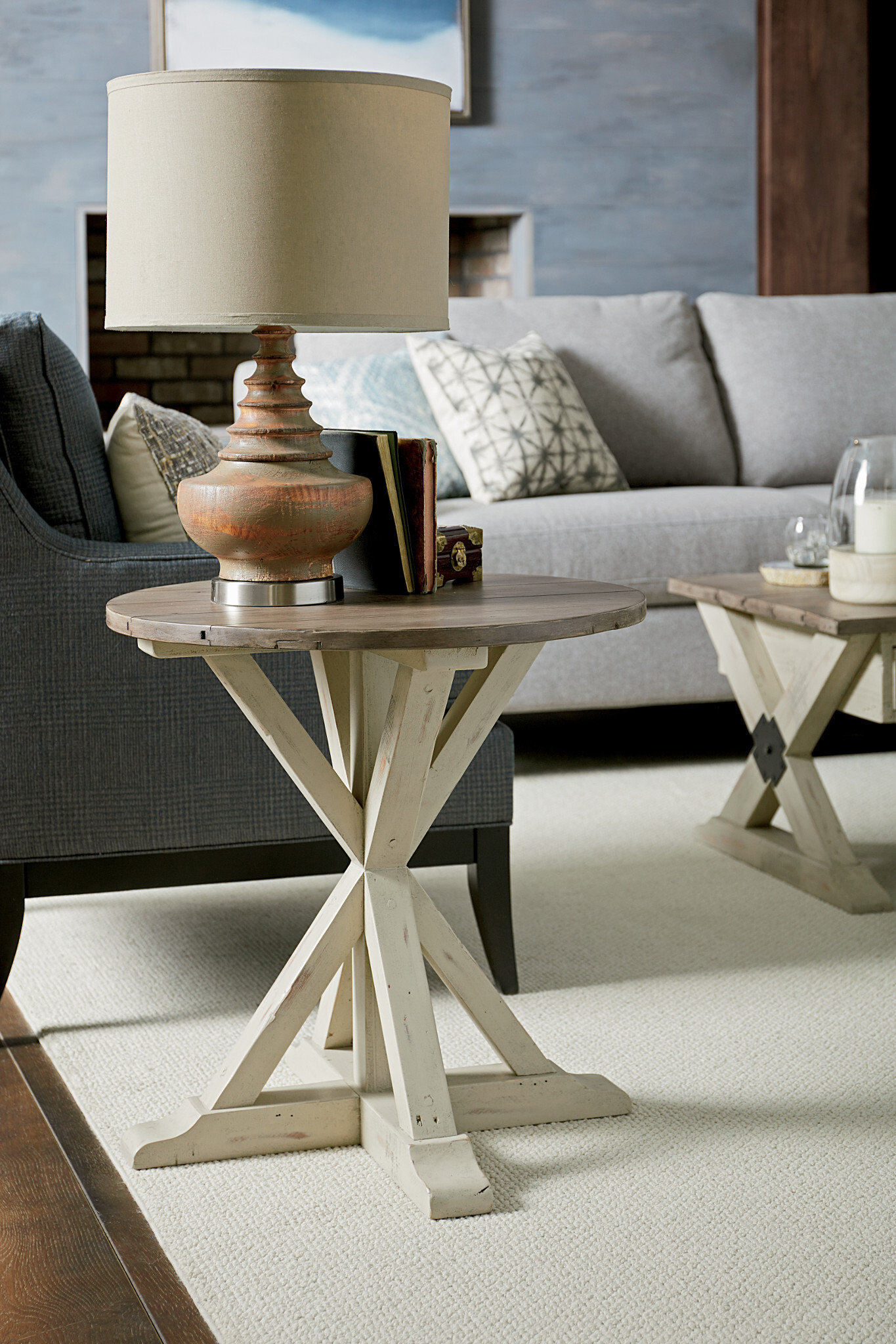 Reclamation Place 48-inch Wood Rectangular Coffee Table Set