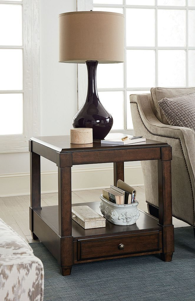 Hammary Halsey Rect. Drawer Chairside Table