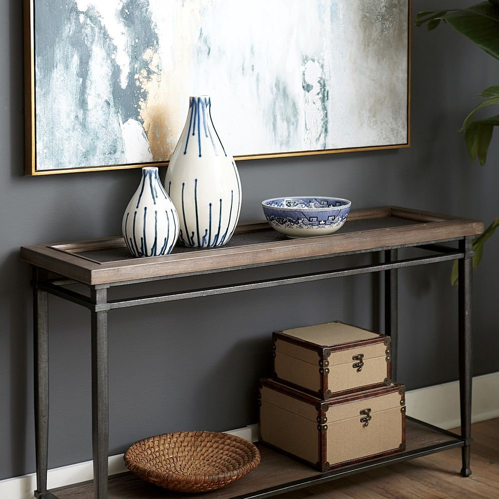 Austin Medium Brown And Dark Bronze Sofa Table