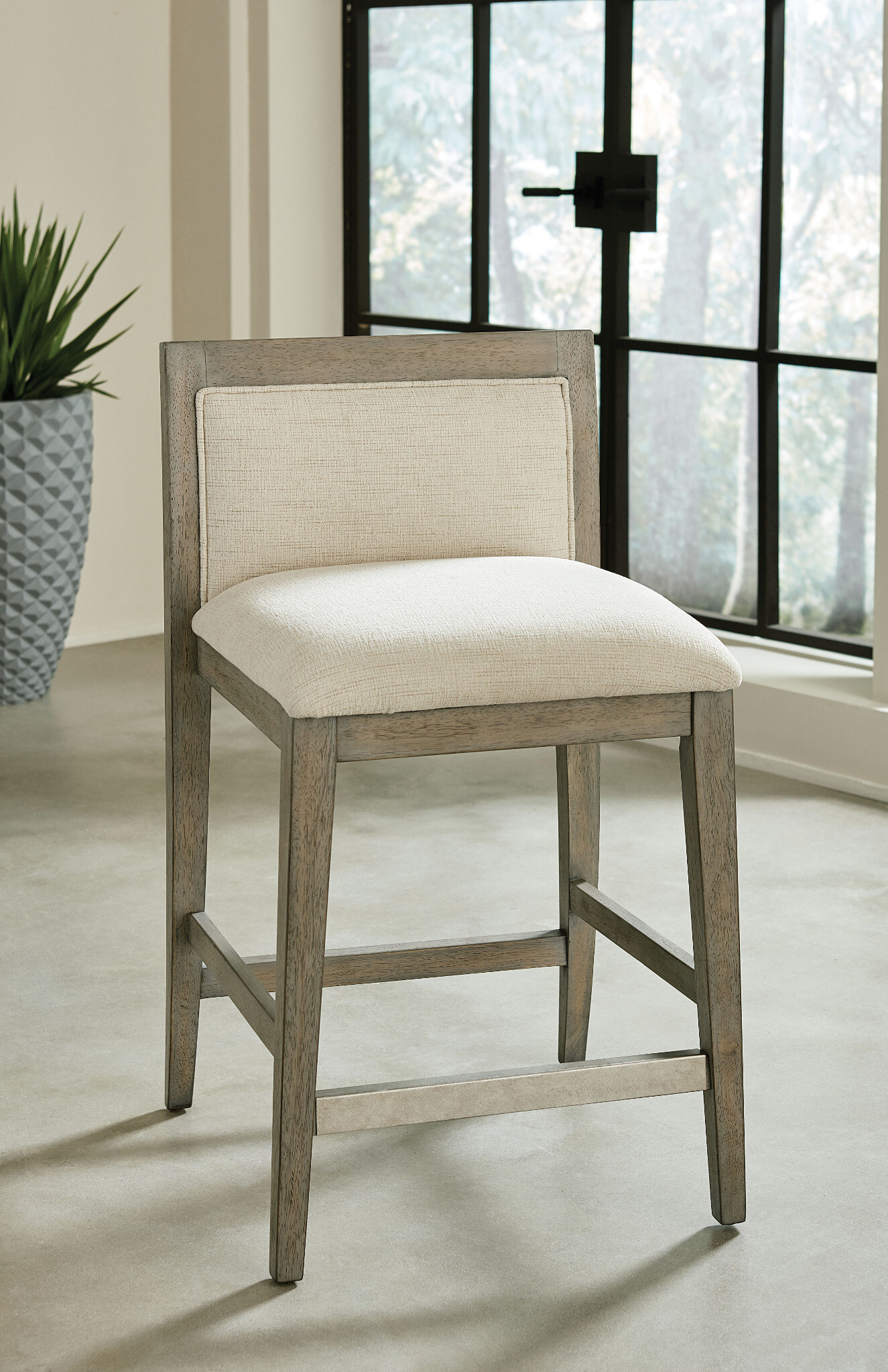 Hidden Treasures Counter Stool, Set of 2, Cream