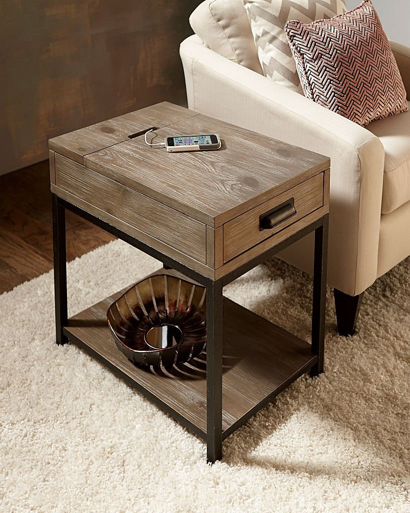 Room Hammary Charging Chairside Table w/Drawer