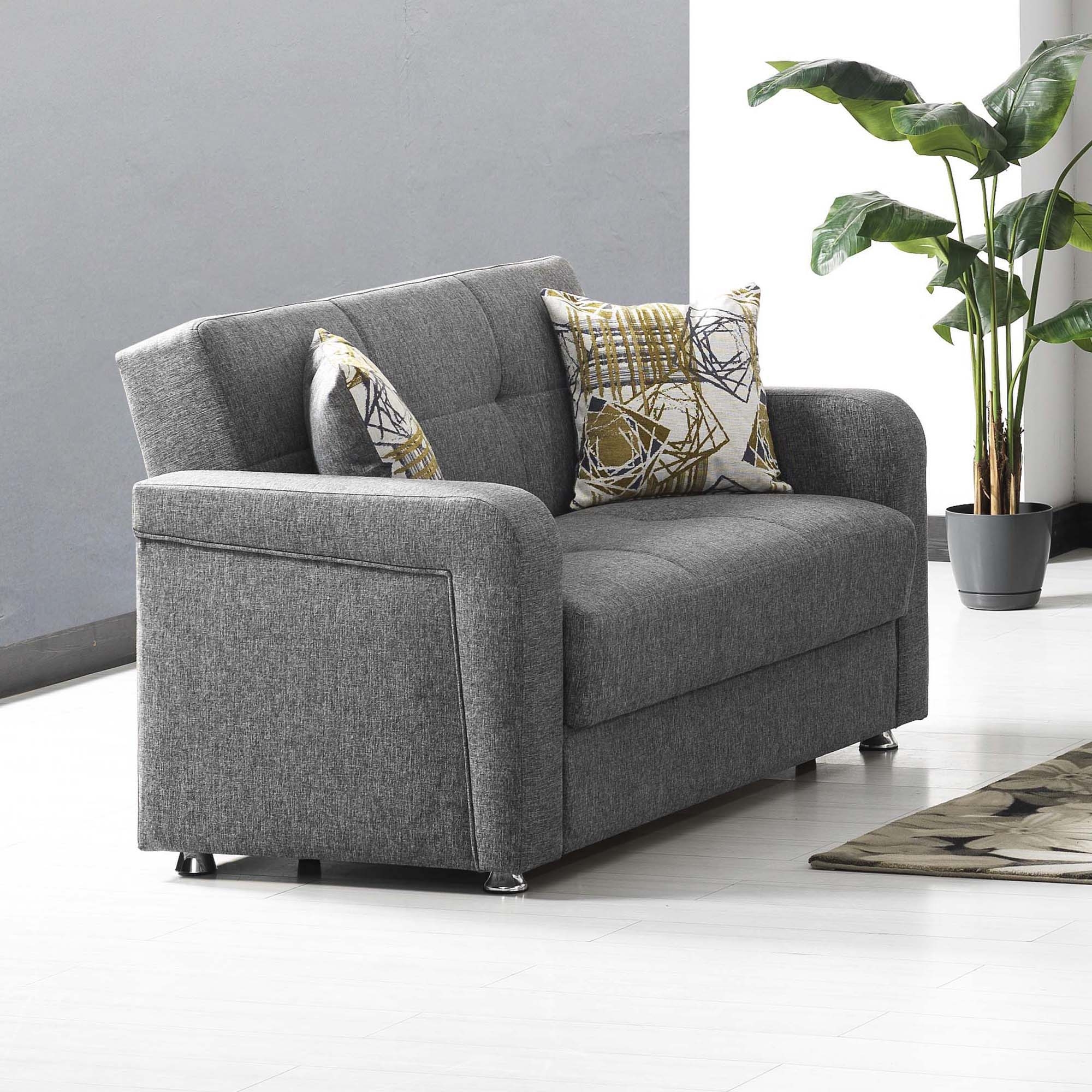 Harmony Fabric Convertible Loveseat