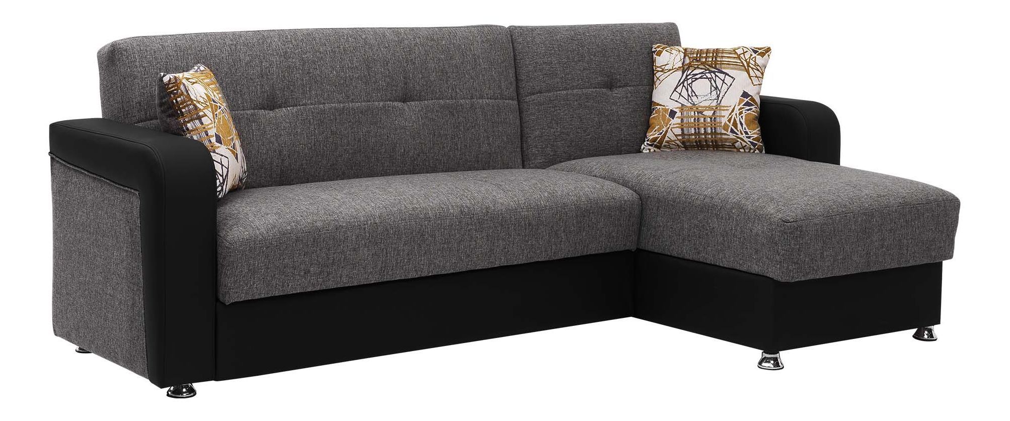 Harmony Fabric/PU Convertible Sectional Living Room Set