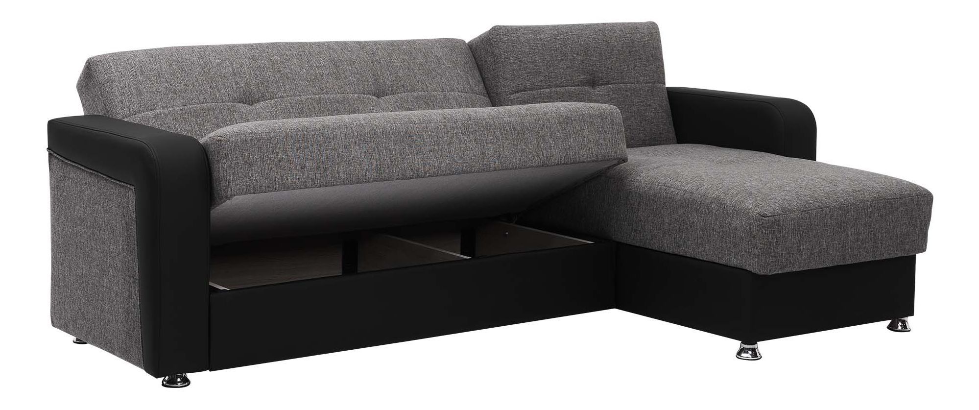 Harmony Fabric/PU Convertible Sectional Living Room Set