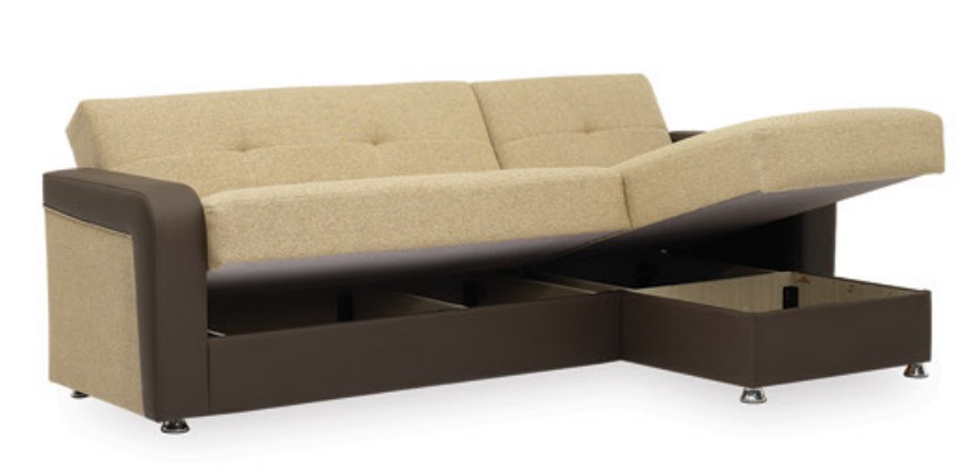 Harmony Fabric/PU Convertible Living Set