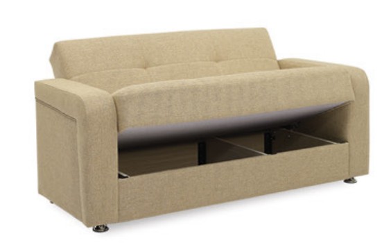 Harmony Fabric/PU Convertible Loveseat