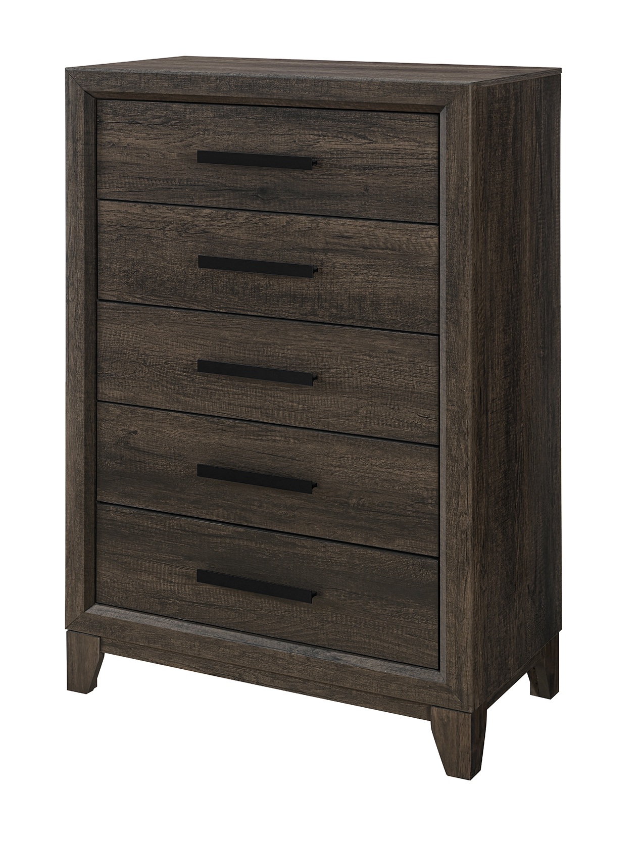 Harmony Panel Bedroom Set with LED and Marble-Patterned Headboard